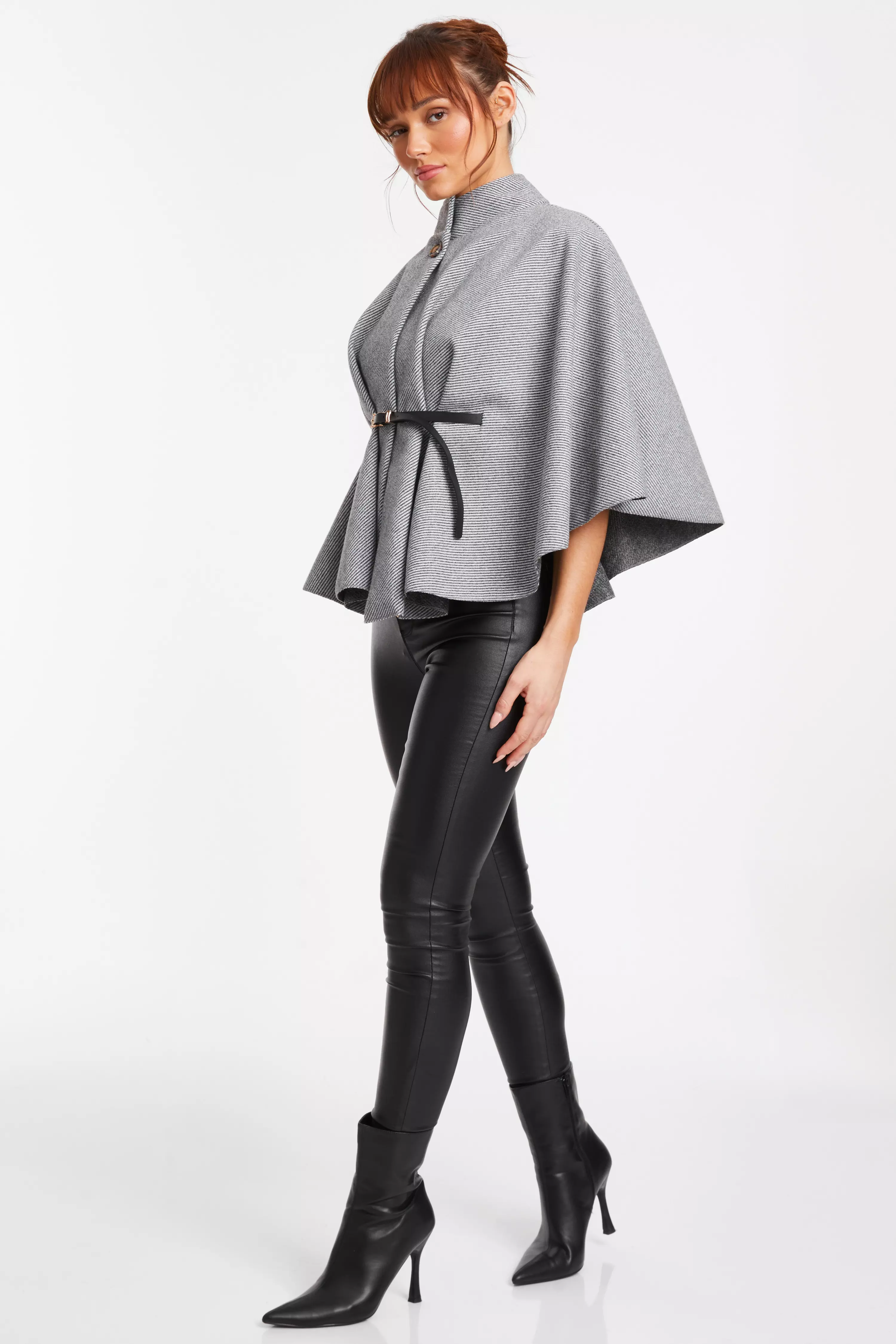 Grey Belted Cape