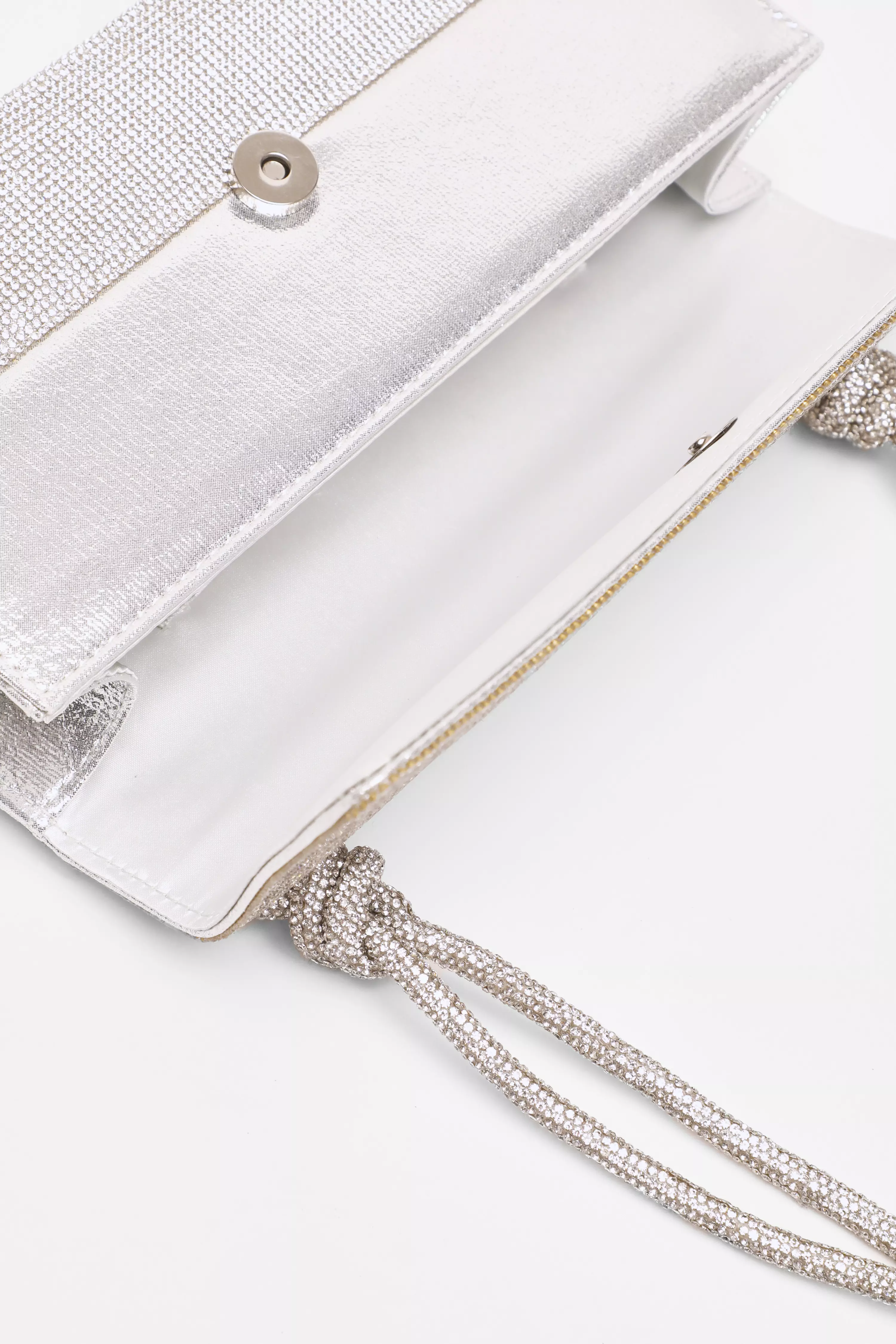 Silver Diamante Shoulder Bag