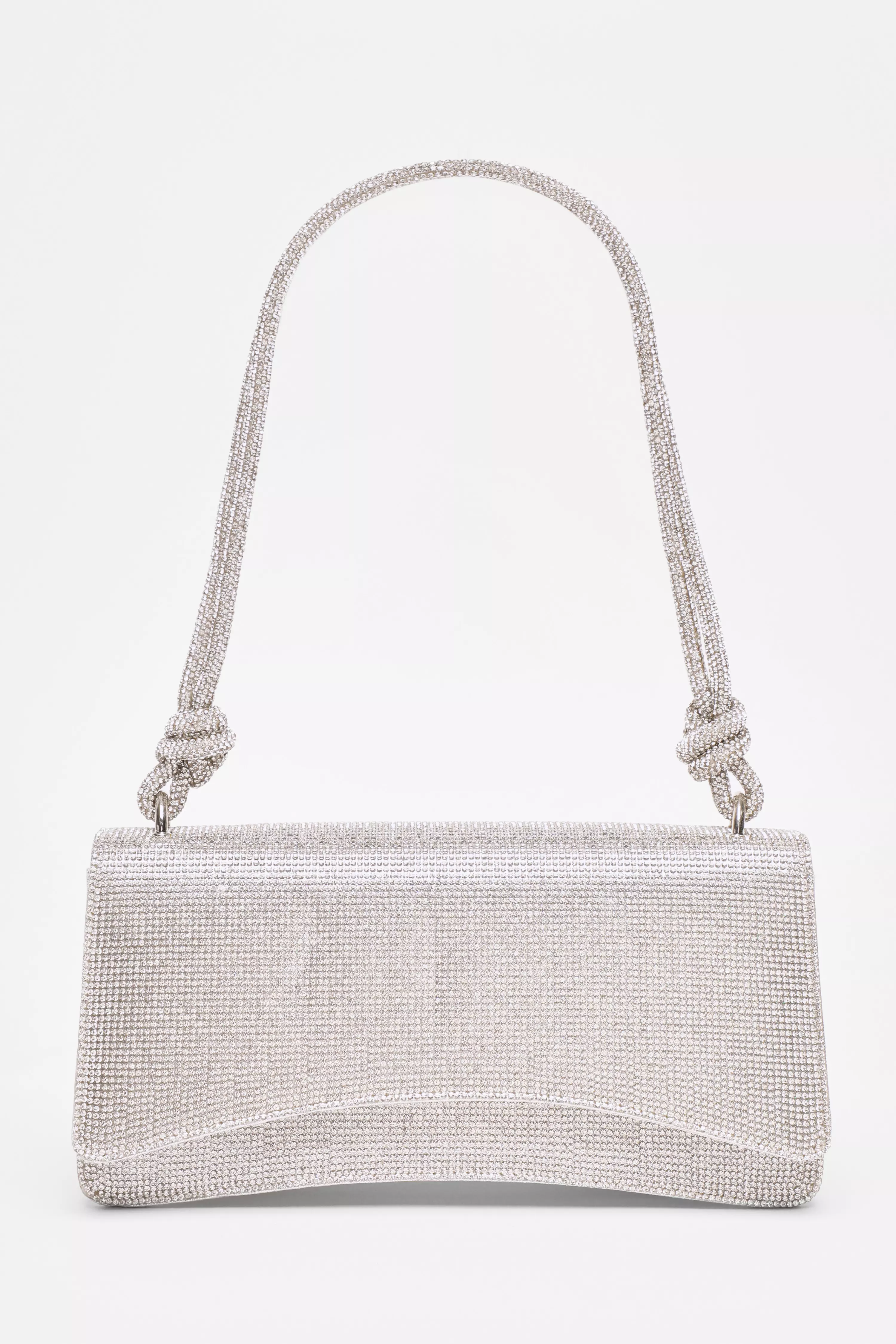 Silver Diamante Shoulder Bag