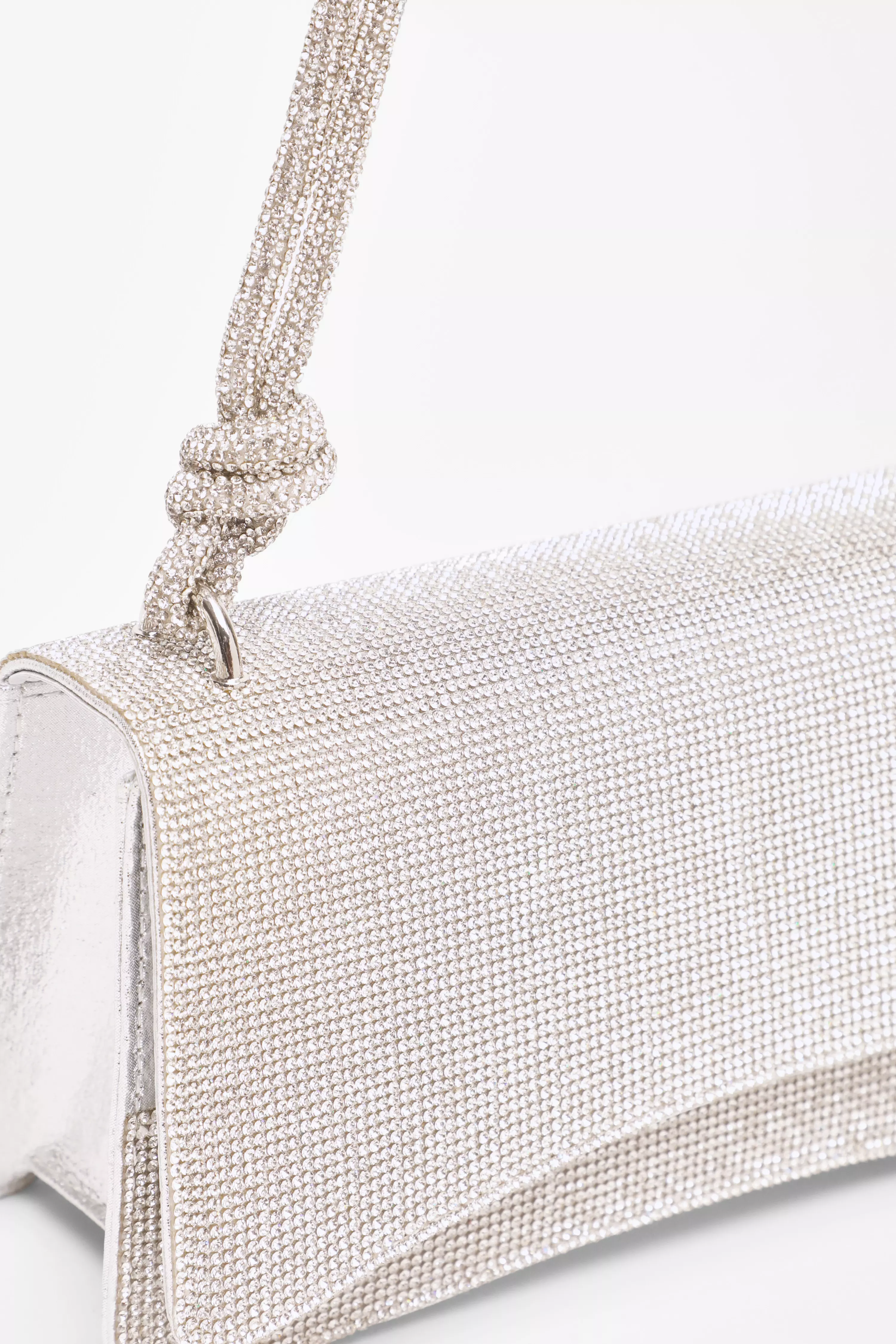 Silver Diamante Shoulder Bag