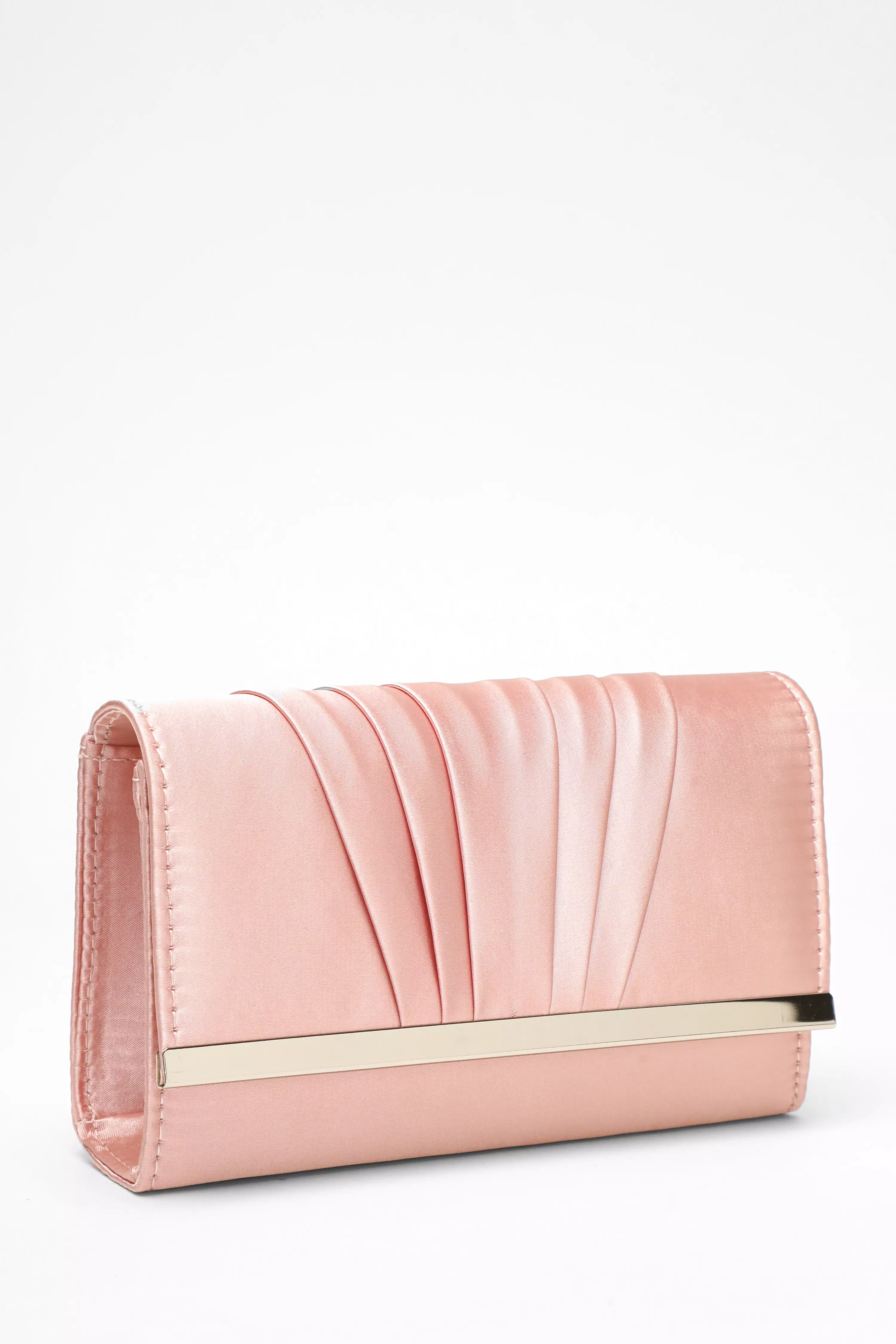 Pale pink 2025 satin clutch bag