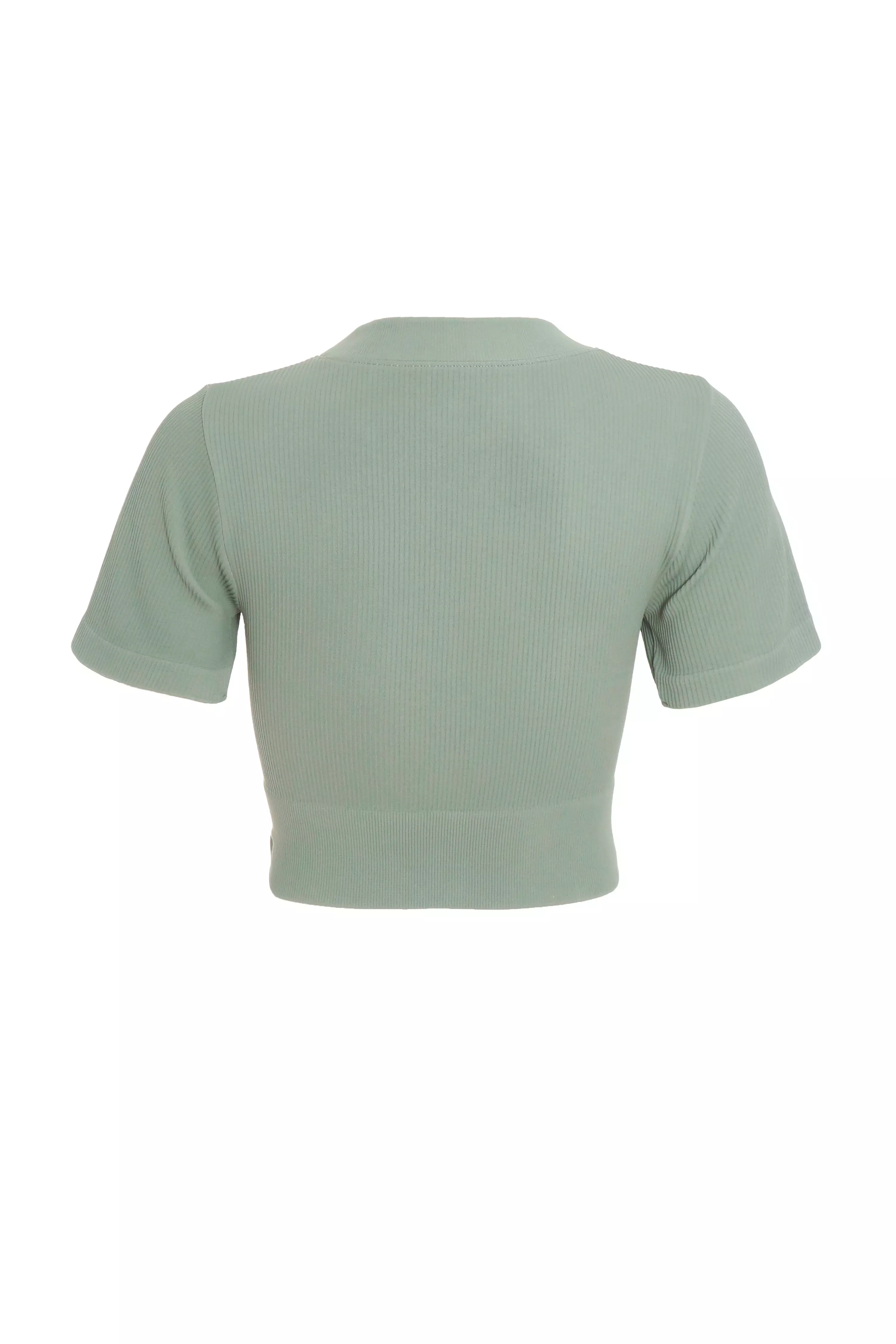 Sage Seamless Crop Top