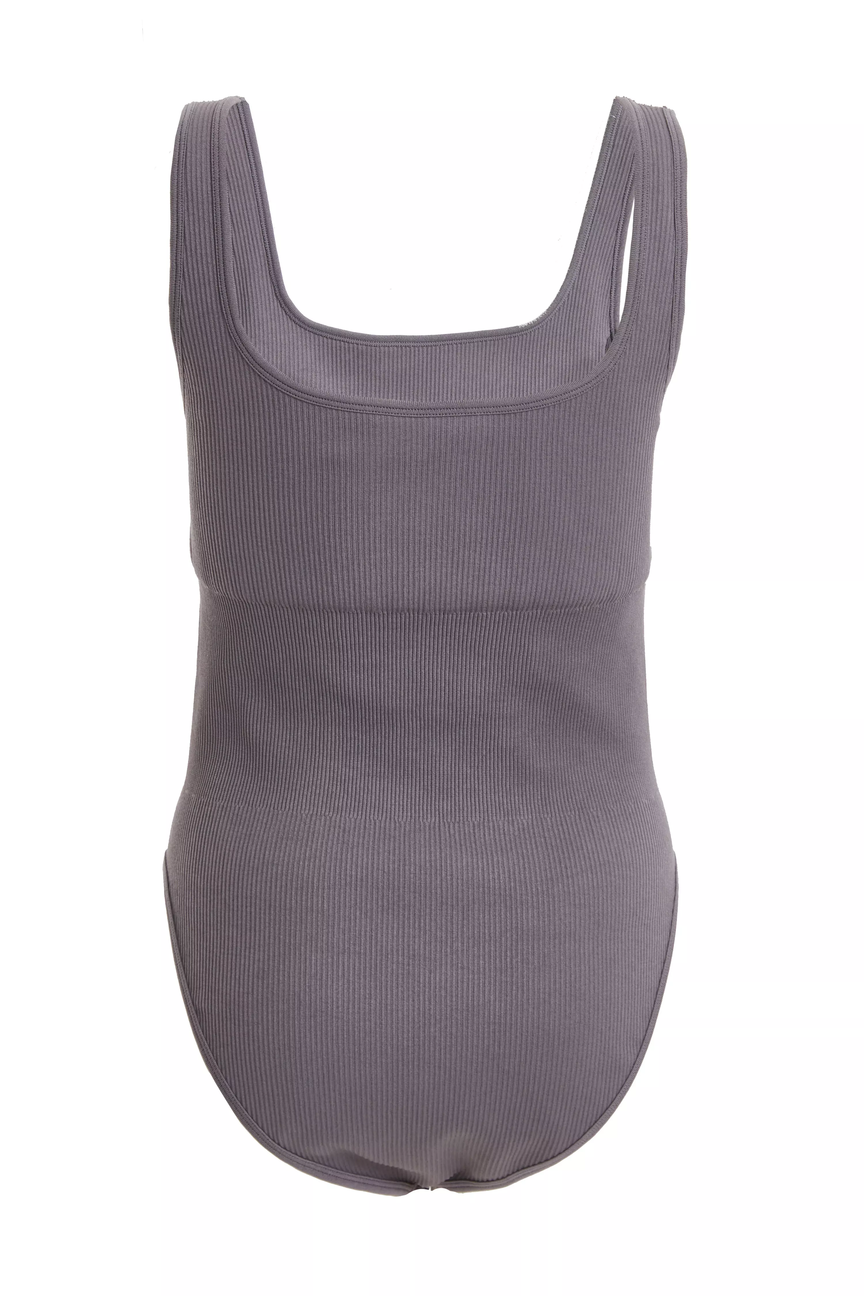 Grey Seamless Bodysuit