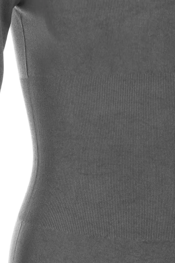 Grey Seamless Long Sleeve Bodysuit