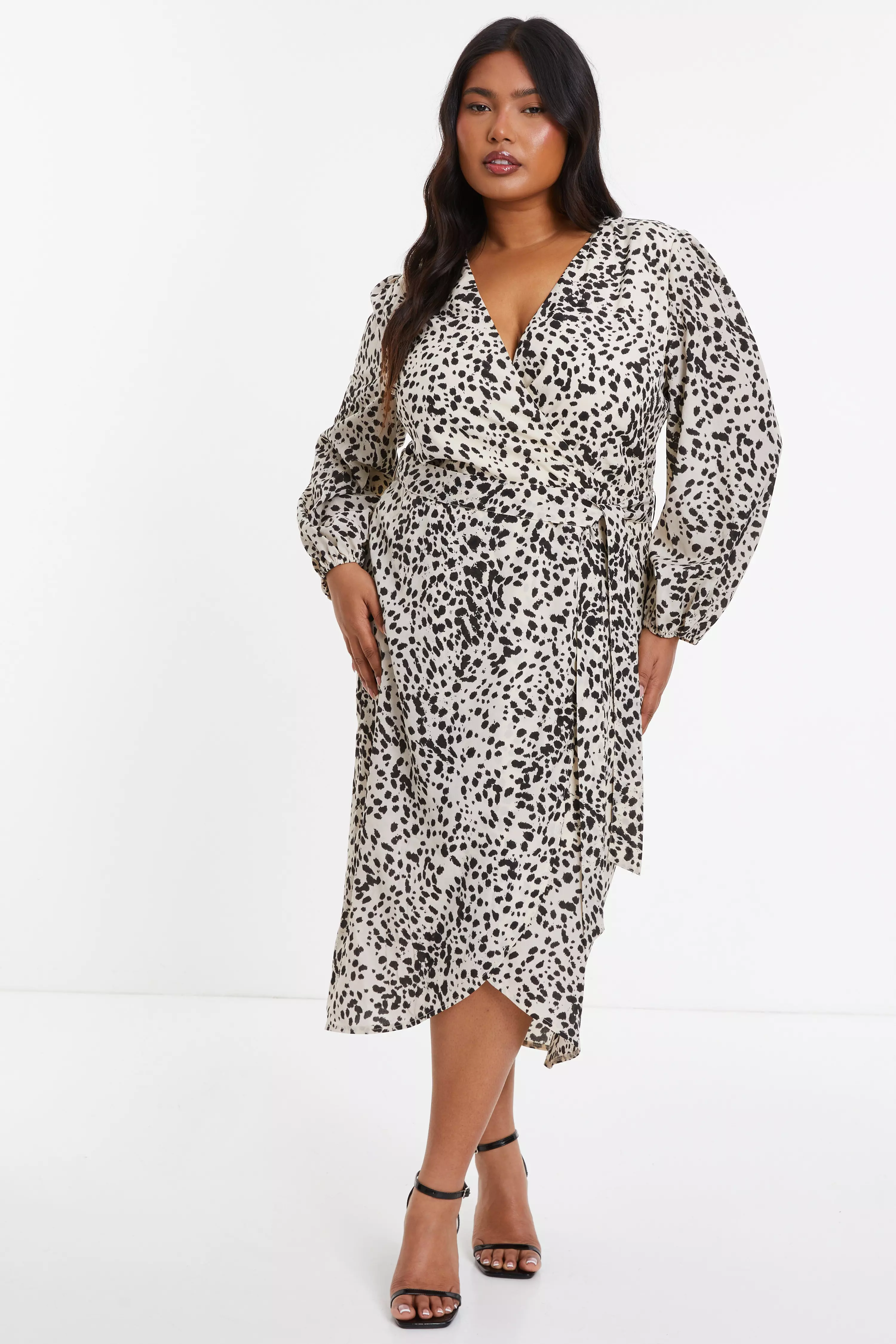 Curve Stone Animal Print Midi dress