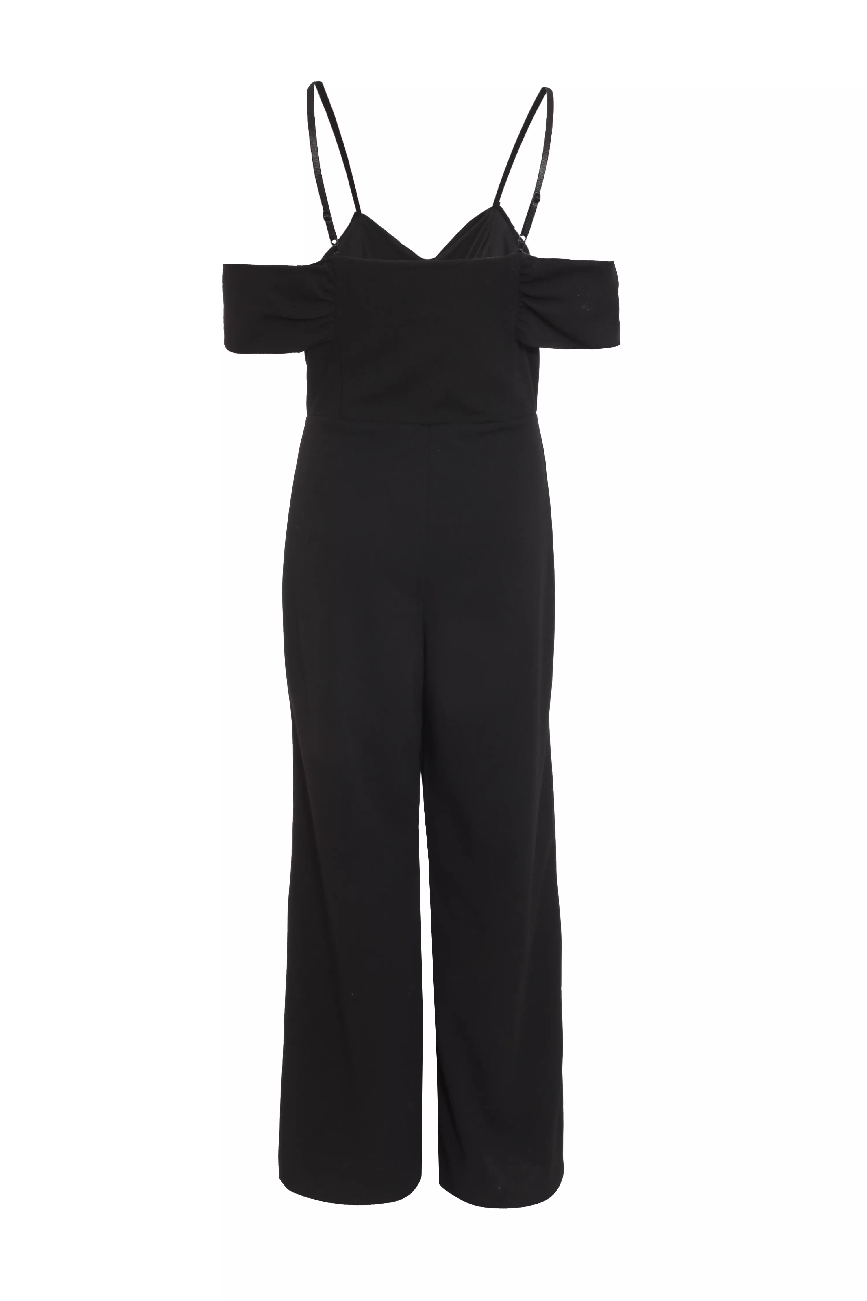 Black Drop Shoulder Palazzo Jumpsuit