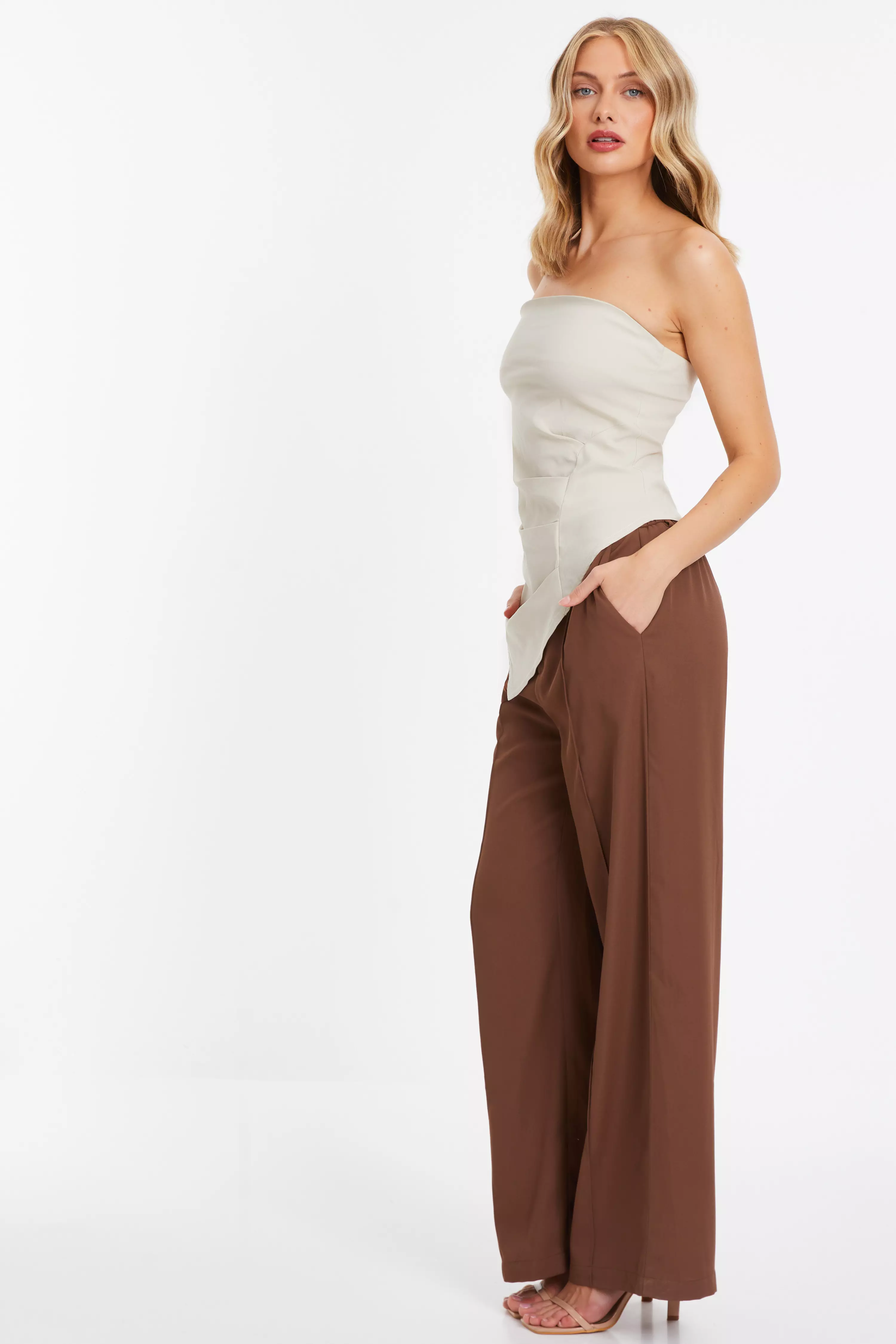 Stone Bandeau Asymmetric Top