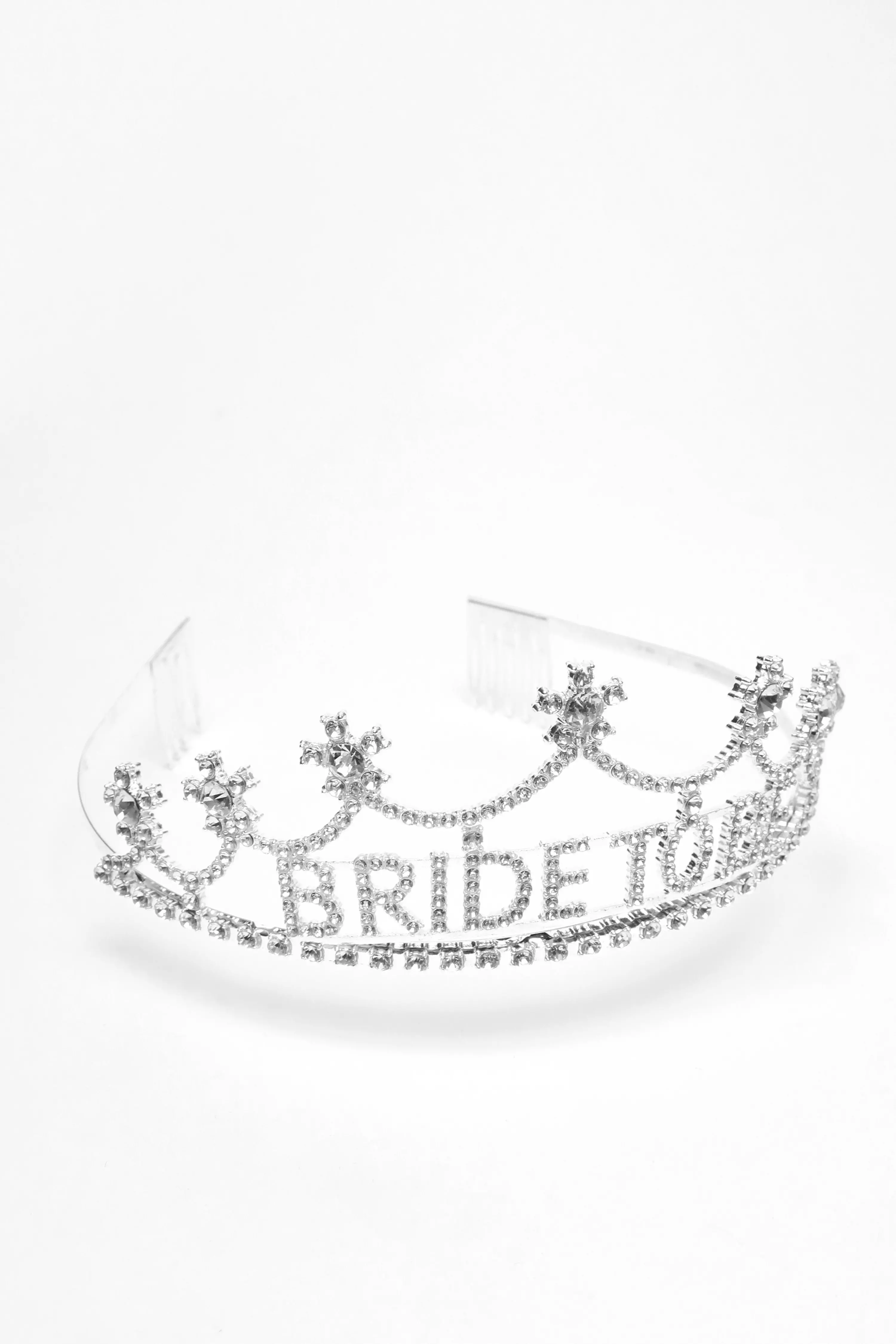 'Bride to Be' Silver Diamante Tiara