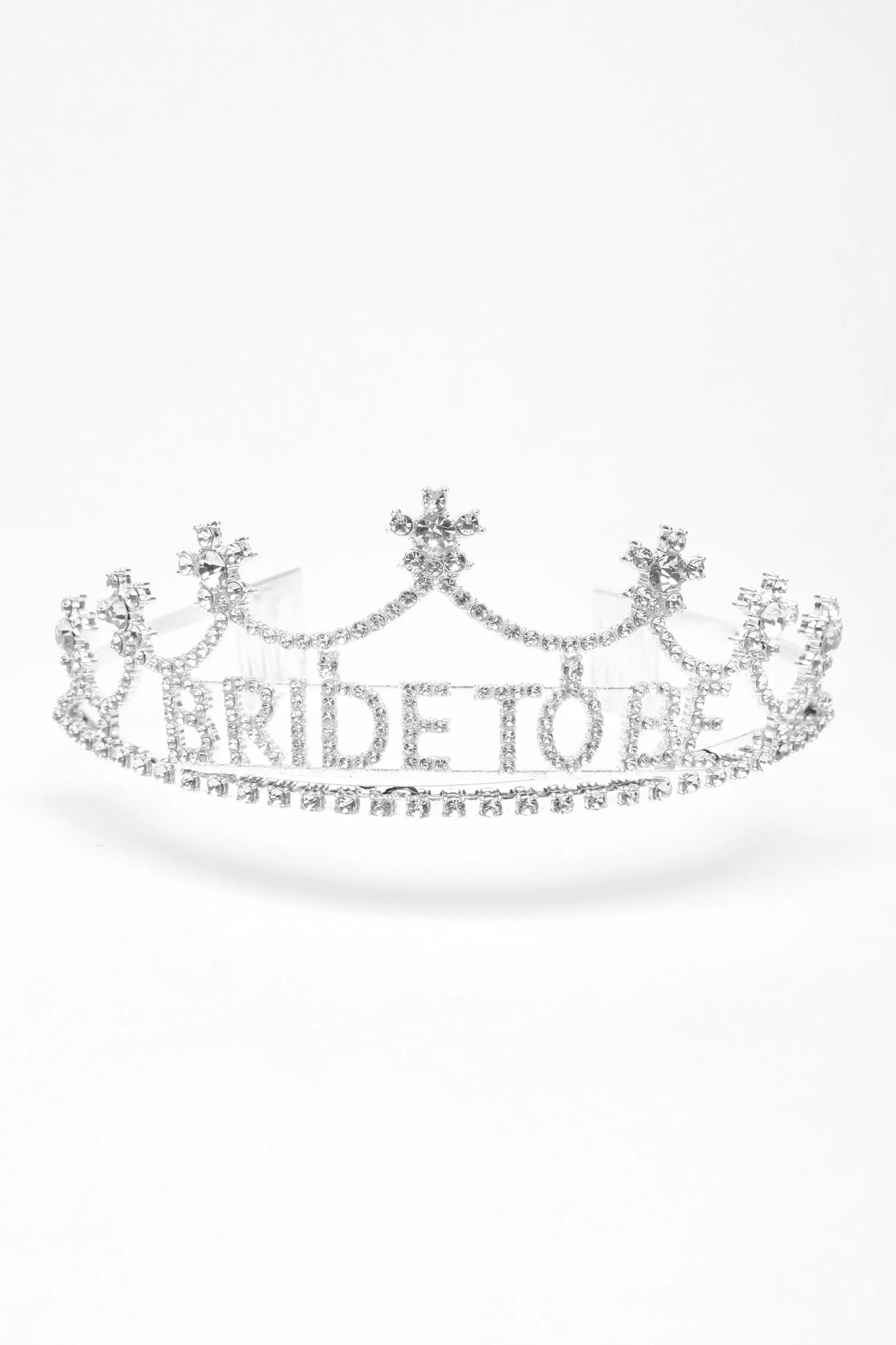 'Bride to Be' Silver Diamante Tiara