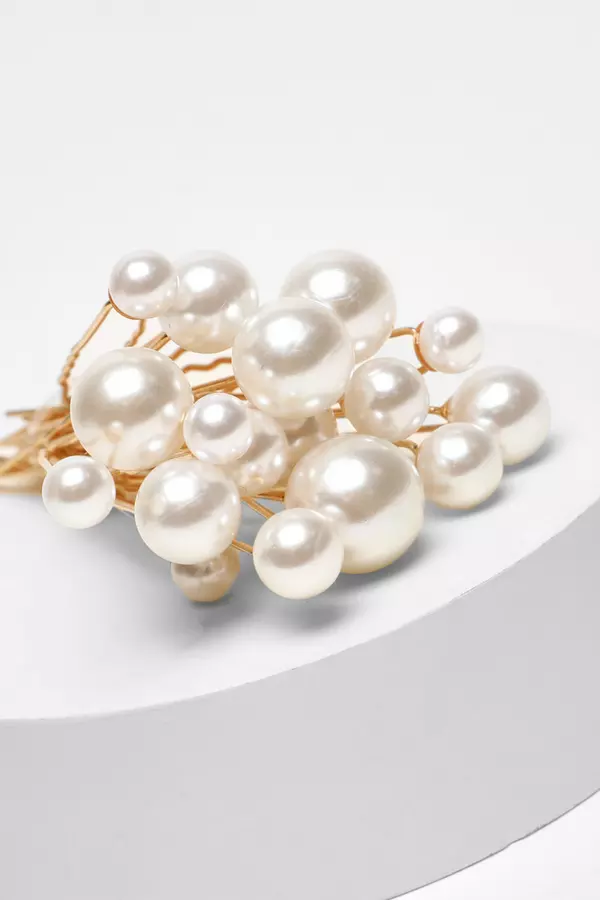 Bridal Gold Pearl Hair Pins