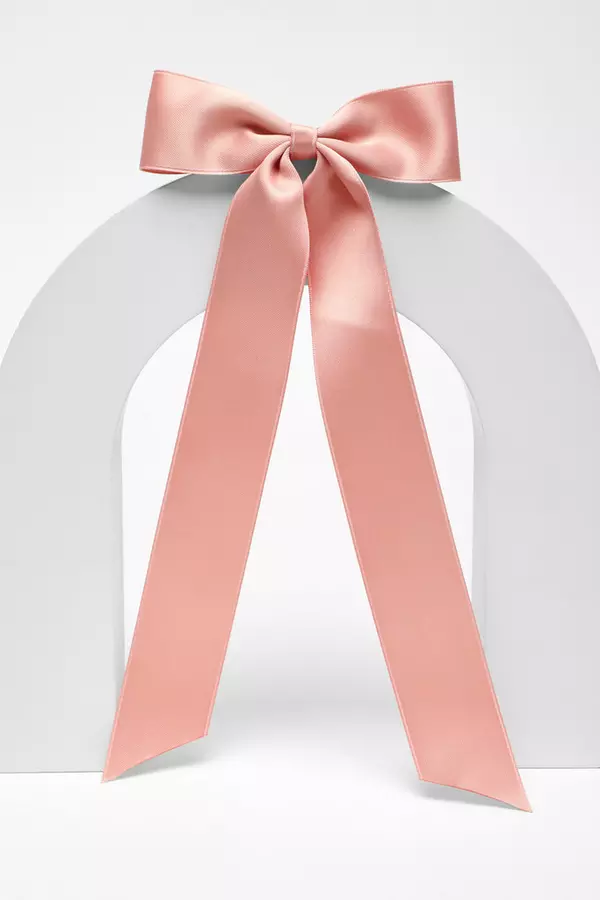 Pink Satin Hair Bow