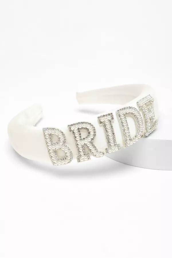 Bridal White Satin Headband