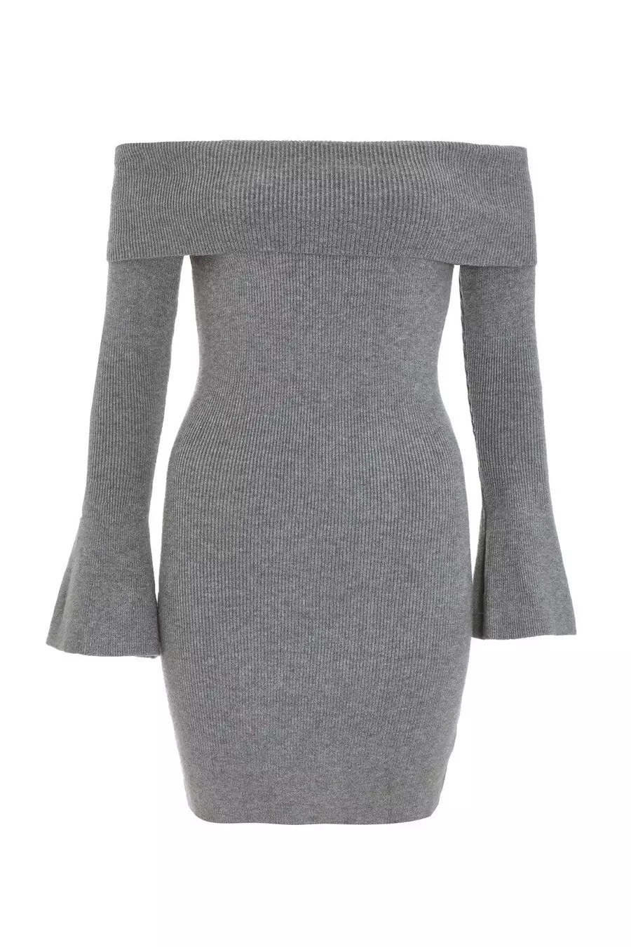 Grey bardot jumper dress best sale