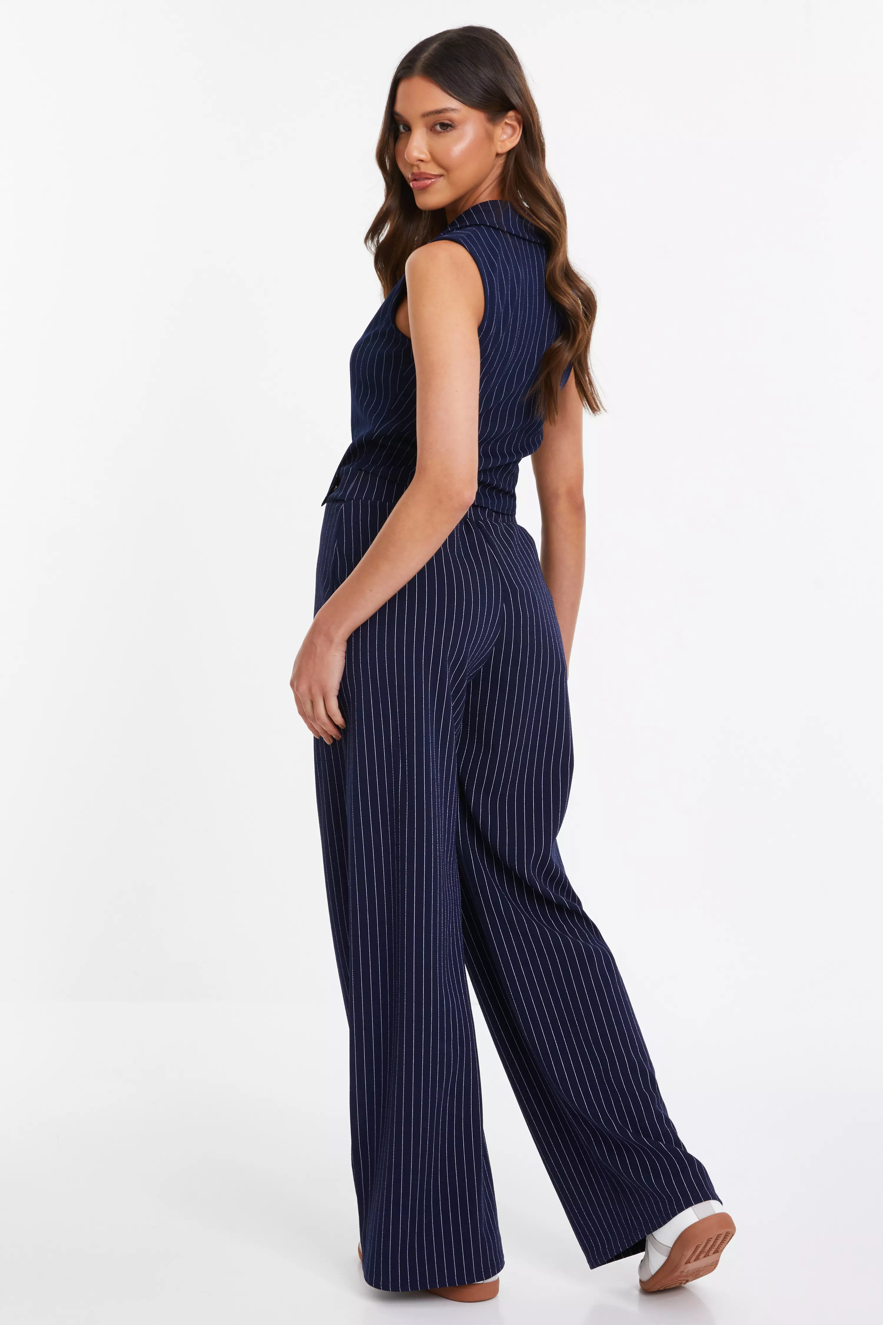 Navy Pinstripe Waistcoat