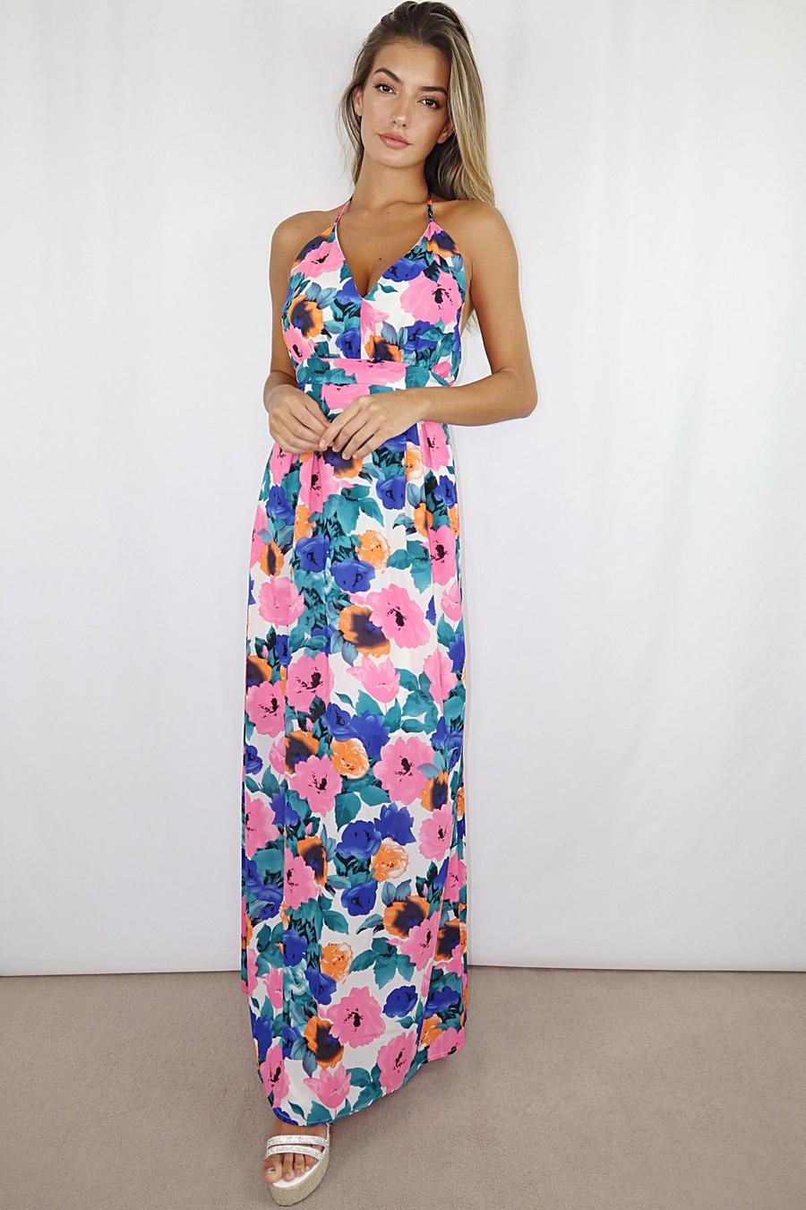 Quiz chiffon deals maxi dress