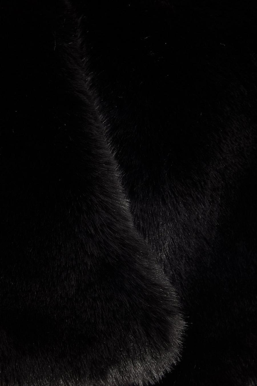Black Faux Fur Fabric