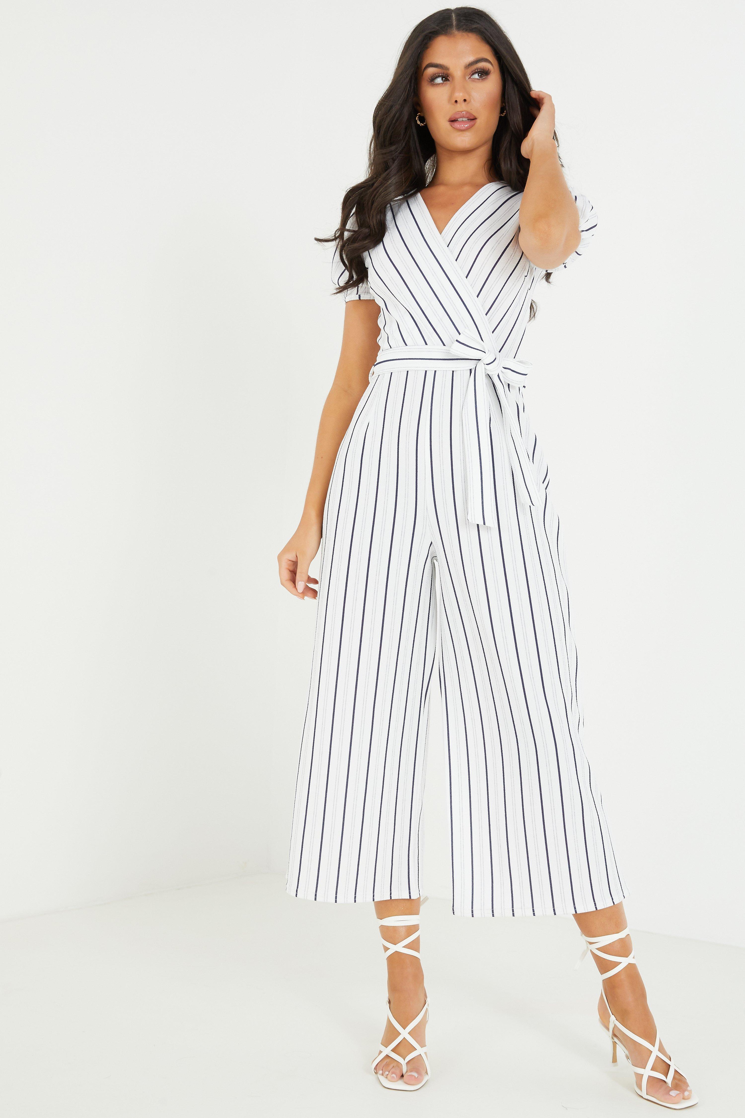 Quiz cheap striped jumpsuit