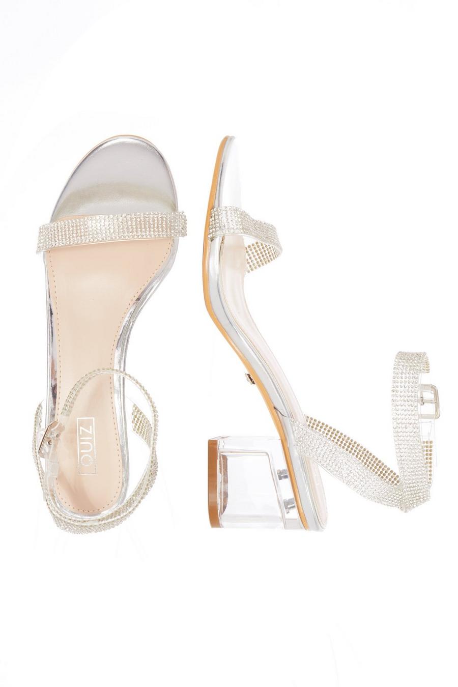 Diamante low sale heel shoes