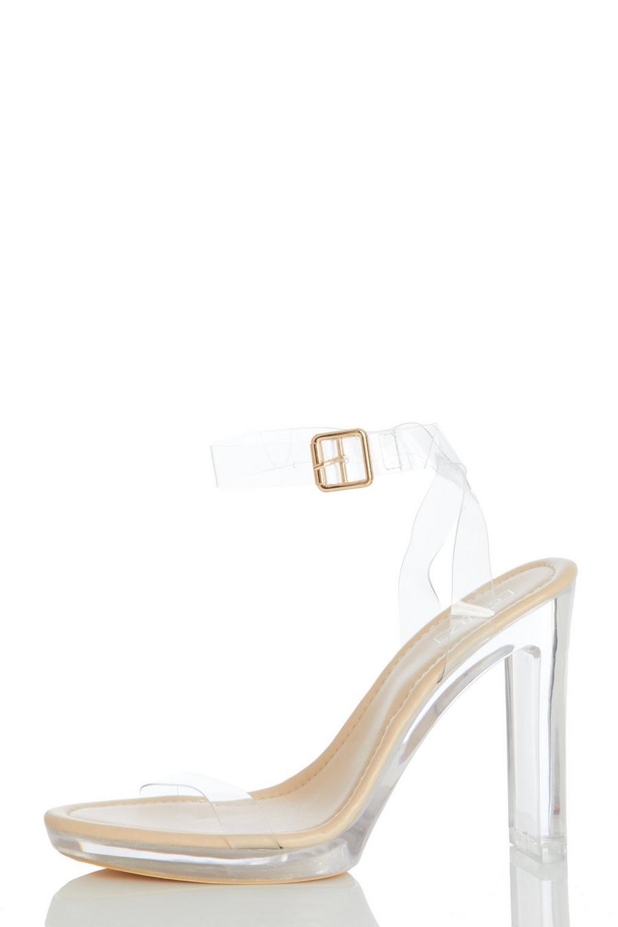 Clear hot sale skinny heels