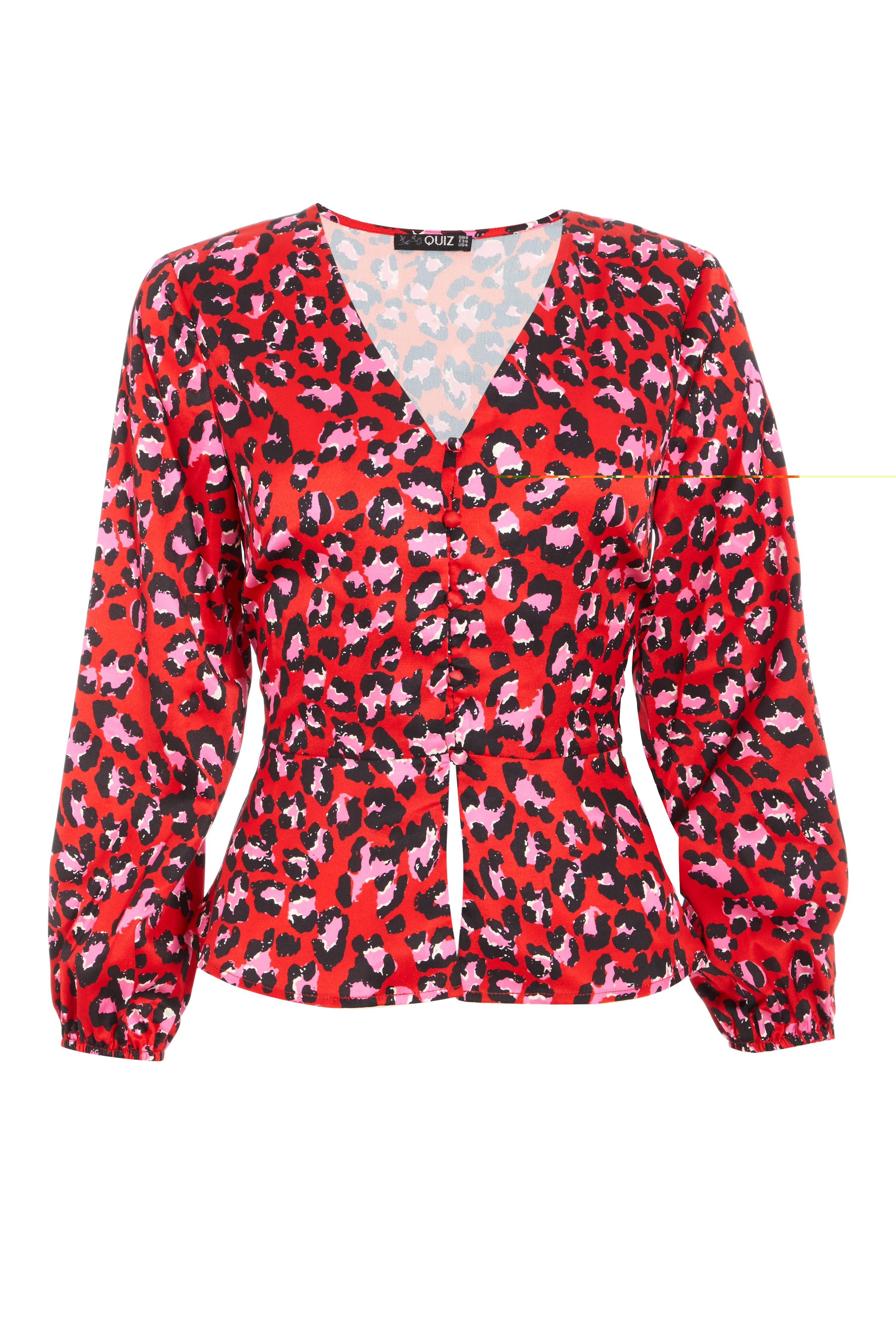 Quiz red leopard dress best sale