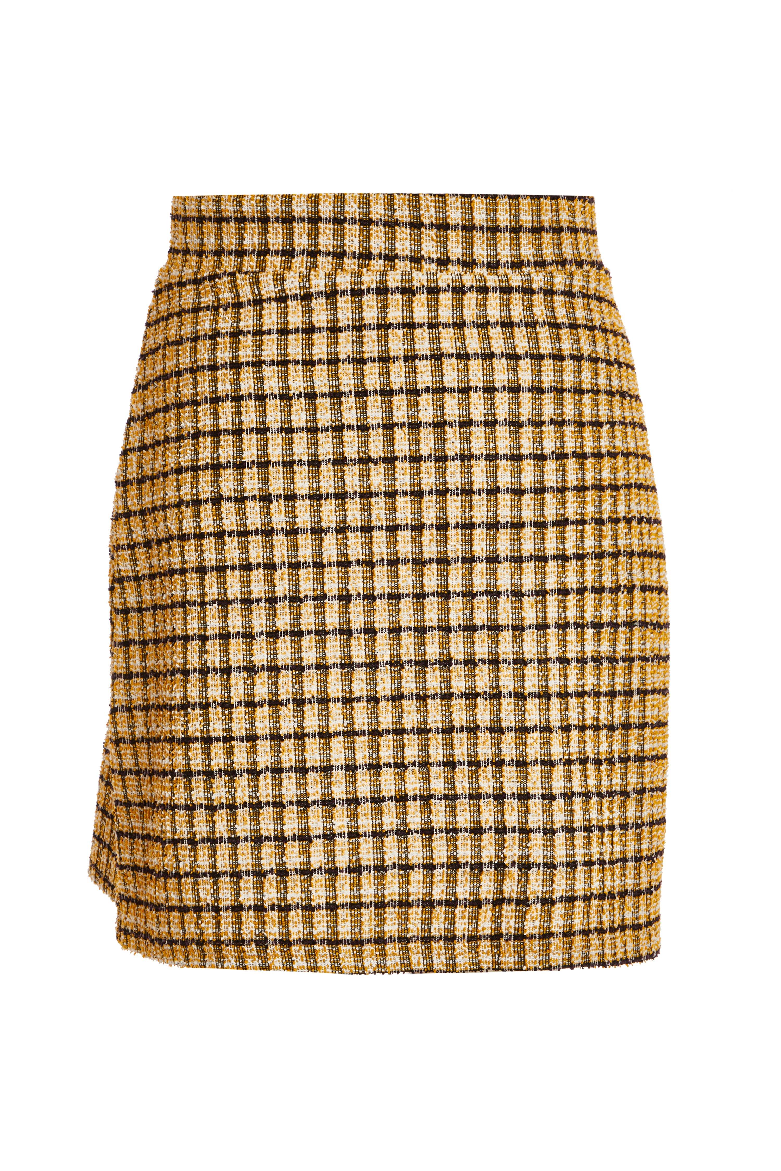 Mustard check hotsell skirt asda