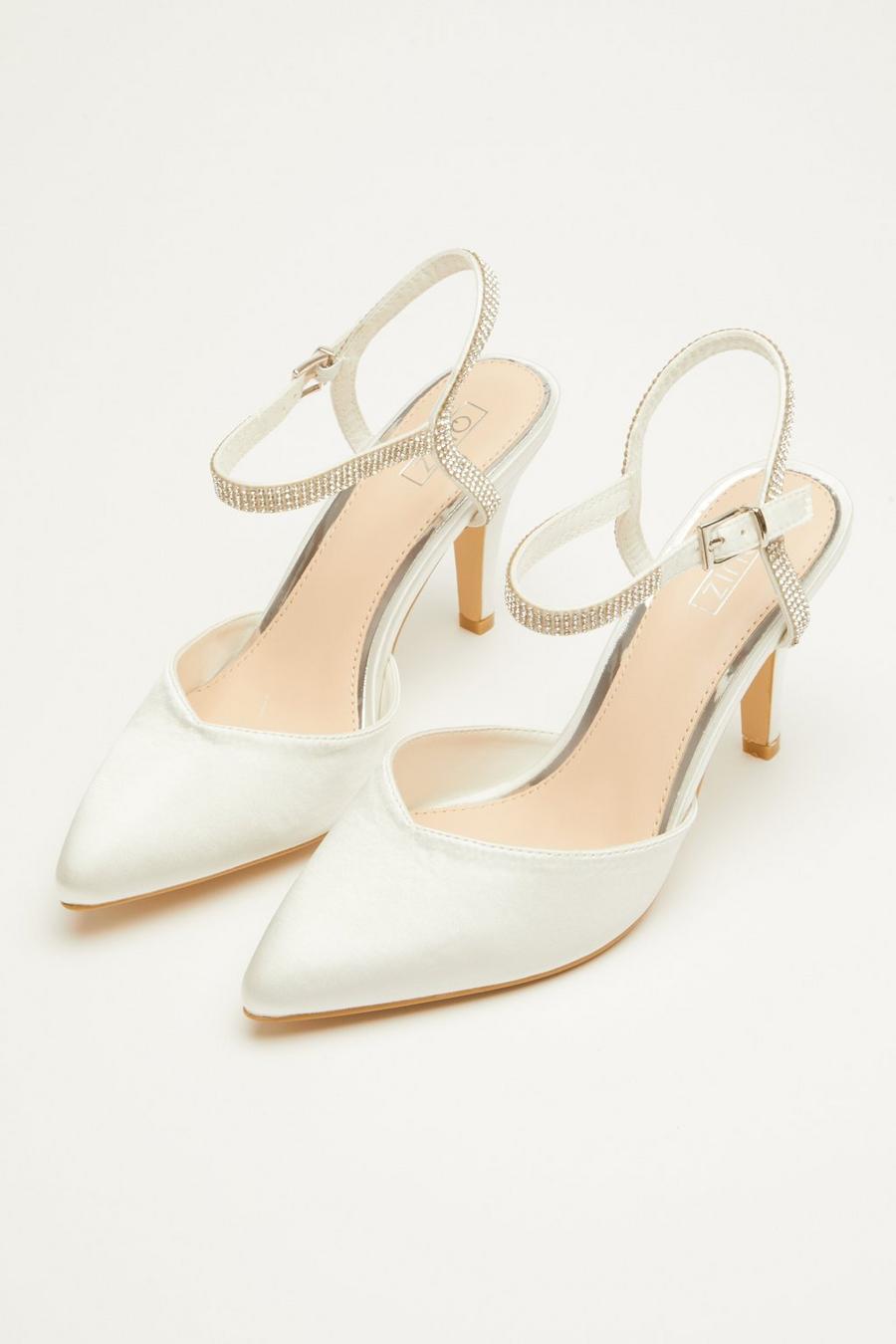 Quiz ivory sale bridal shoes