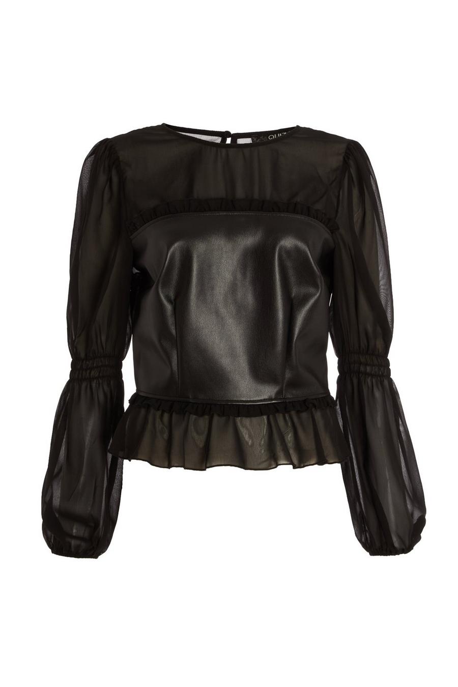 Leather sale tops uk