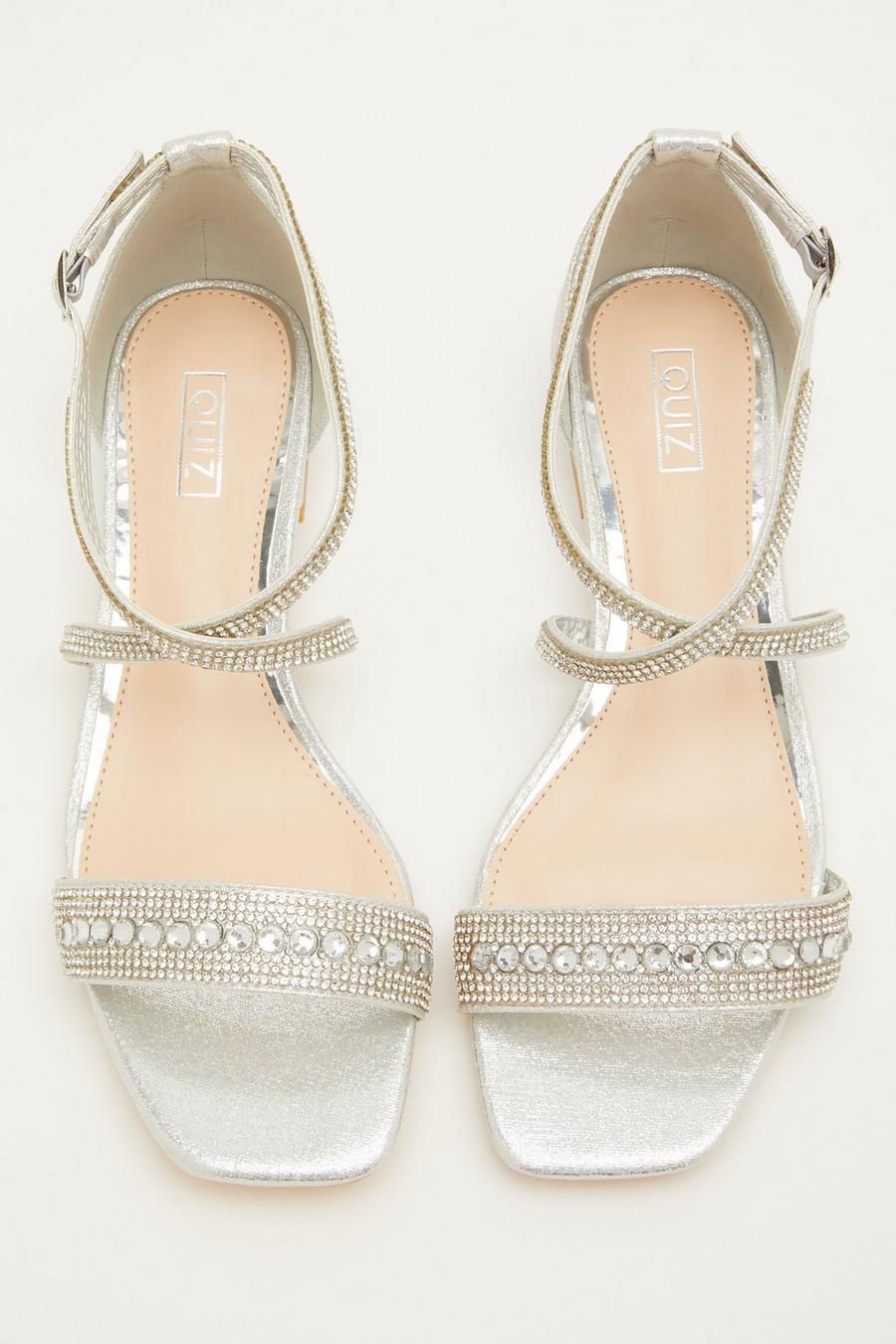 Flat silver hot sale dress sandals