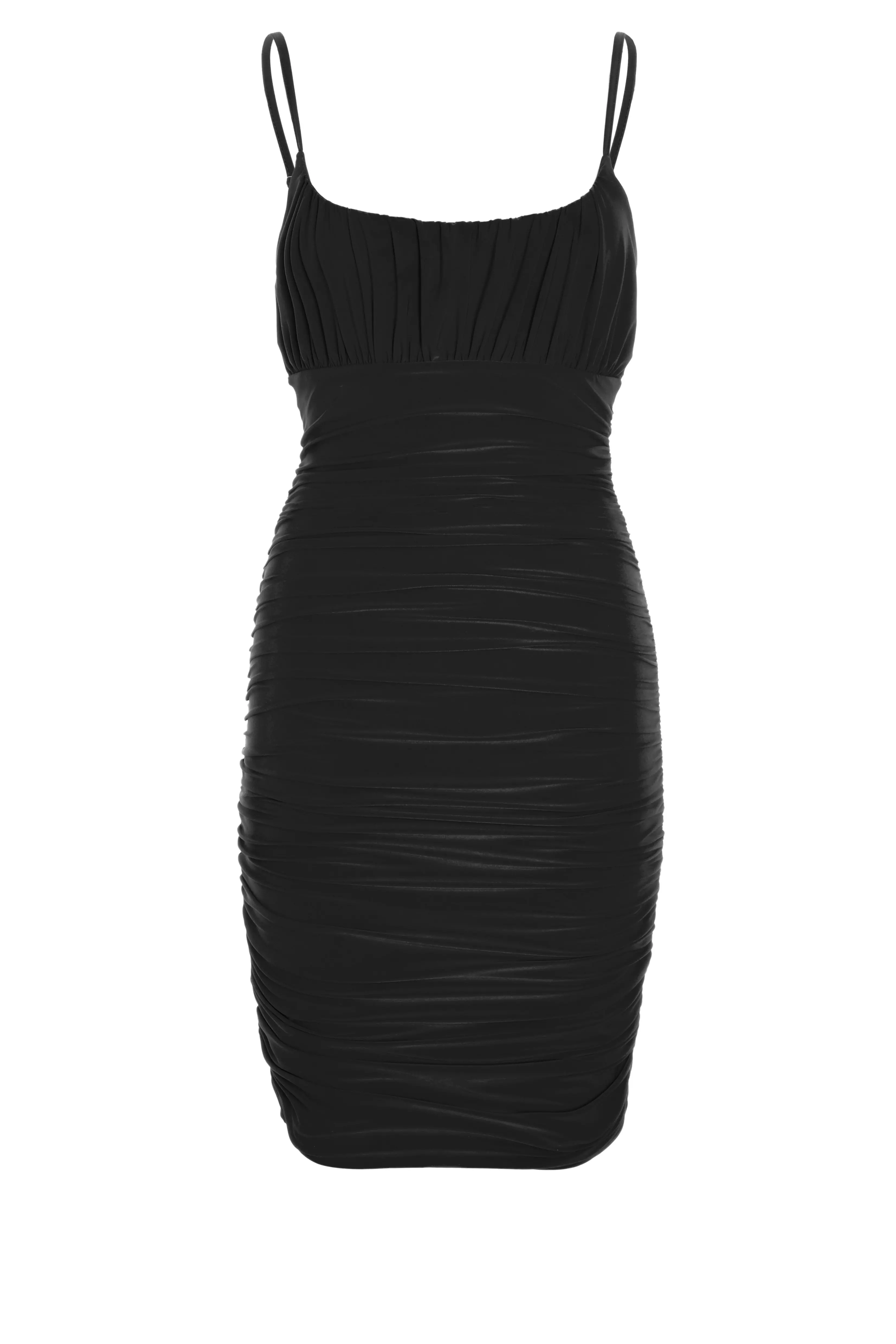 Black Ruched Bodycon Dress - QUIZ Clothing