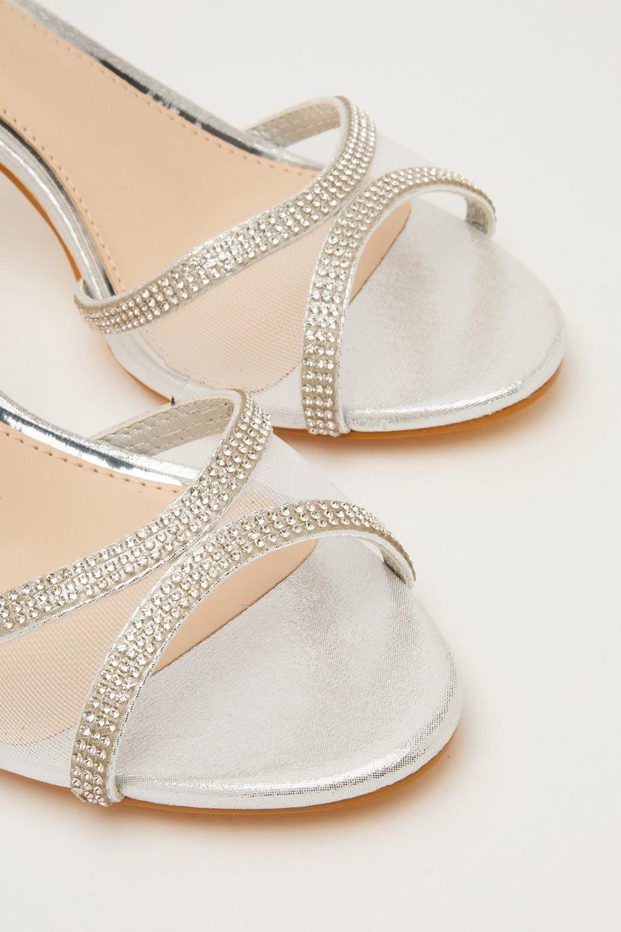 Quiz silver shimmer on sale sandals