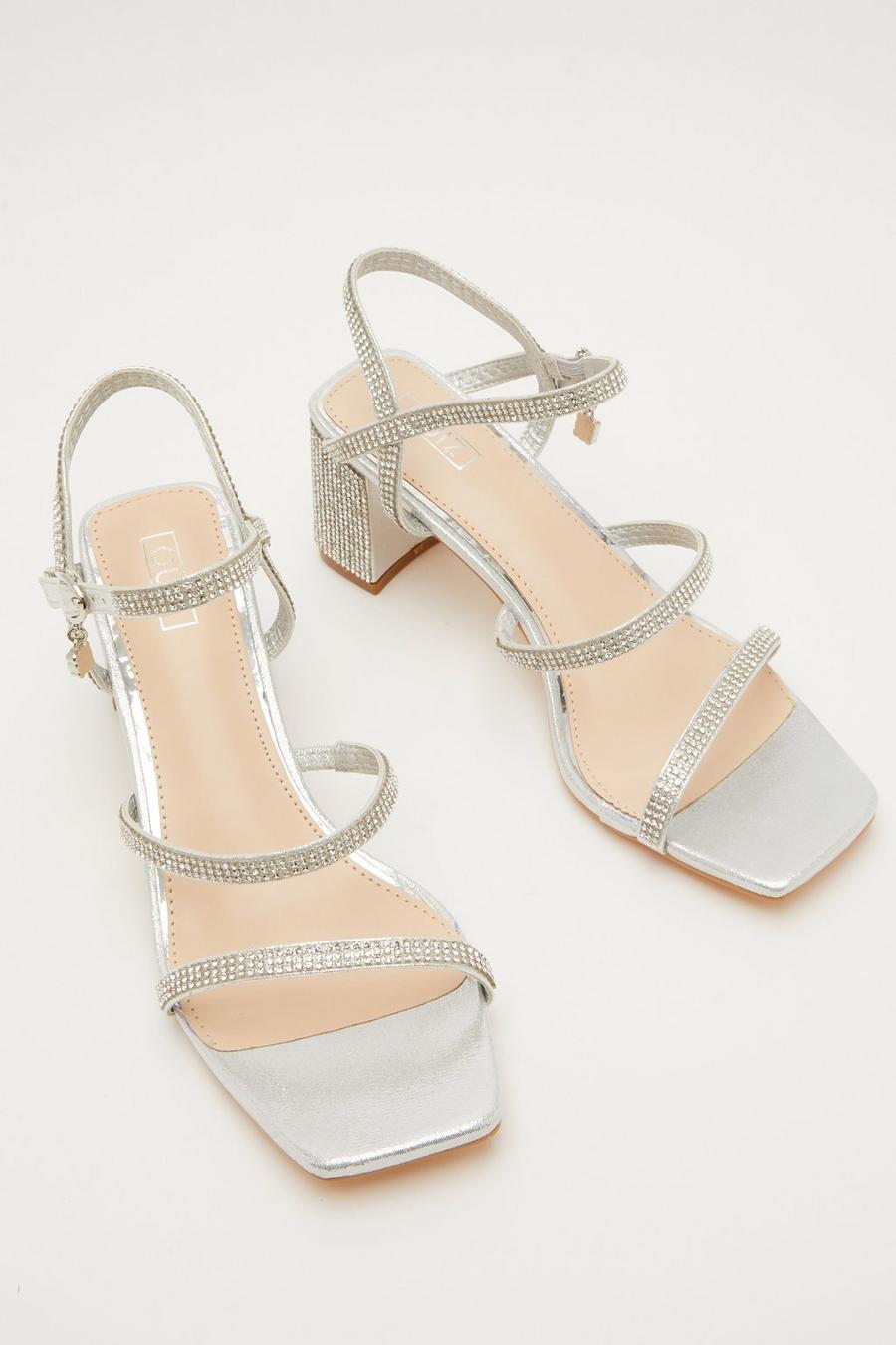 Diamante sandals heels sale