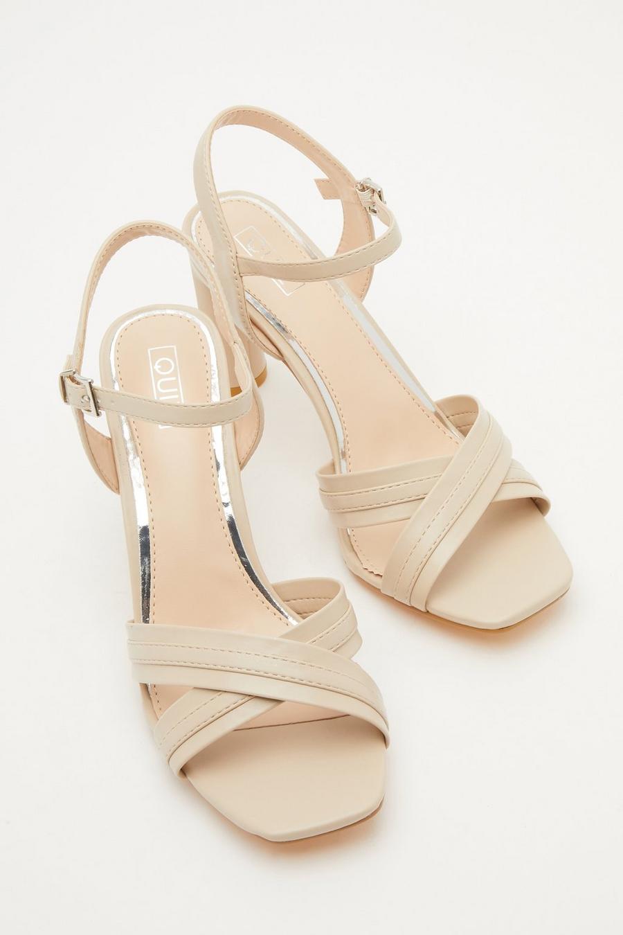 Nude open hot sale toe sandal