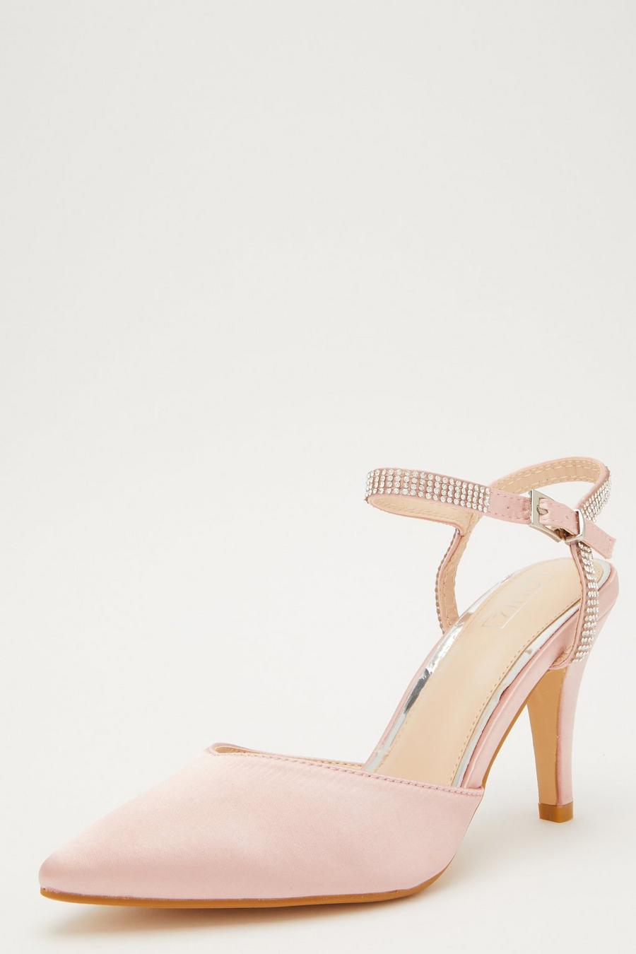 Pink discount diamante heels