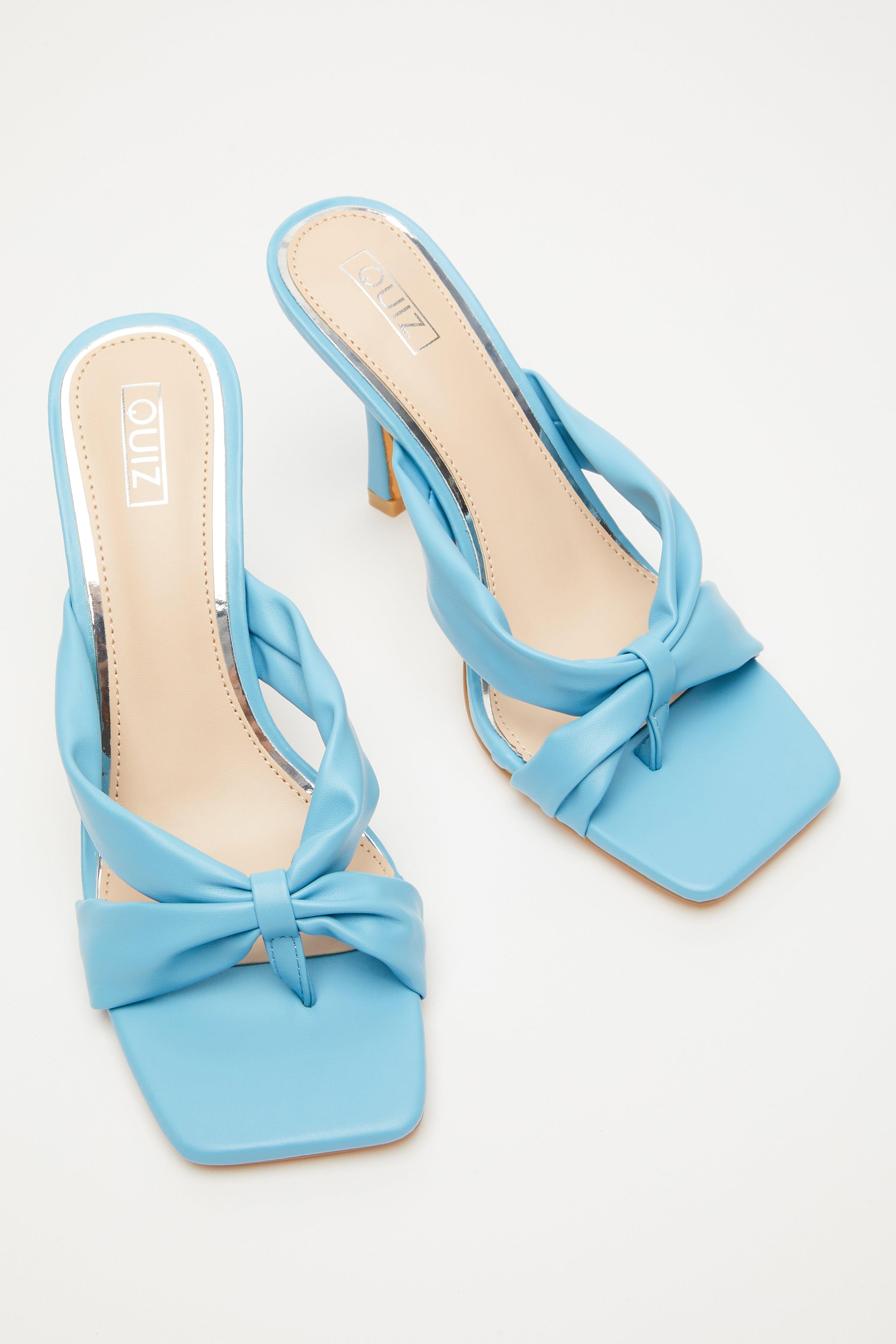 Baby blue 2024 mule heels