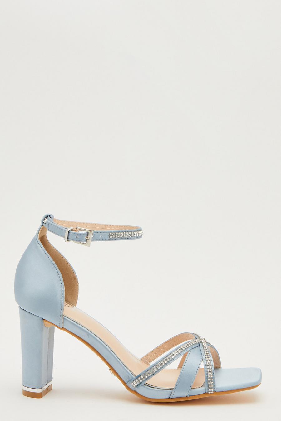 Diamante best sale heeled sandals