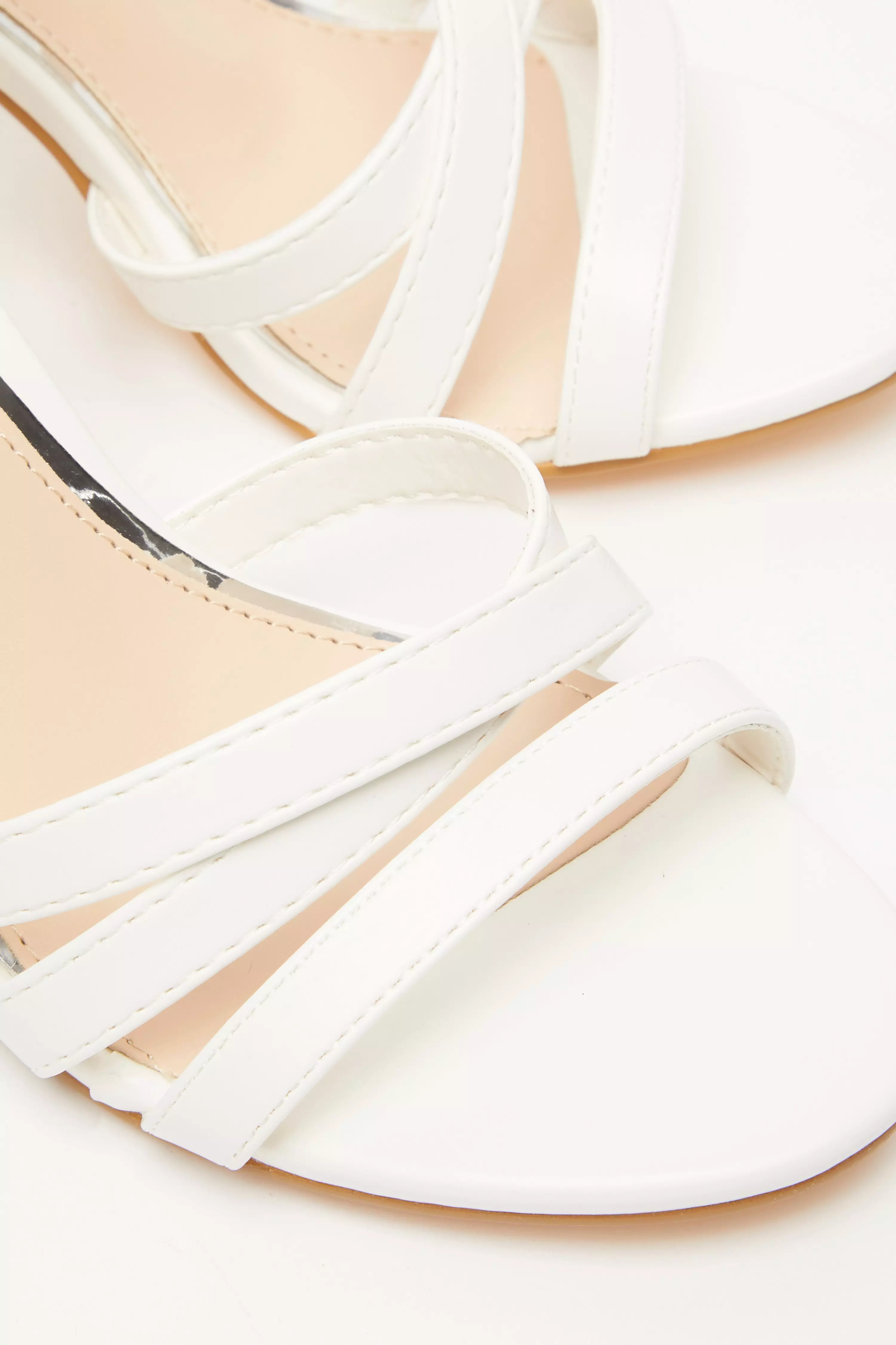 White Strappy Heeled Sandals - QUIZ Clothing