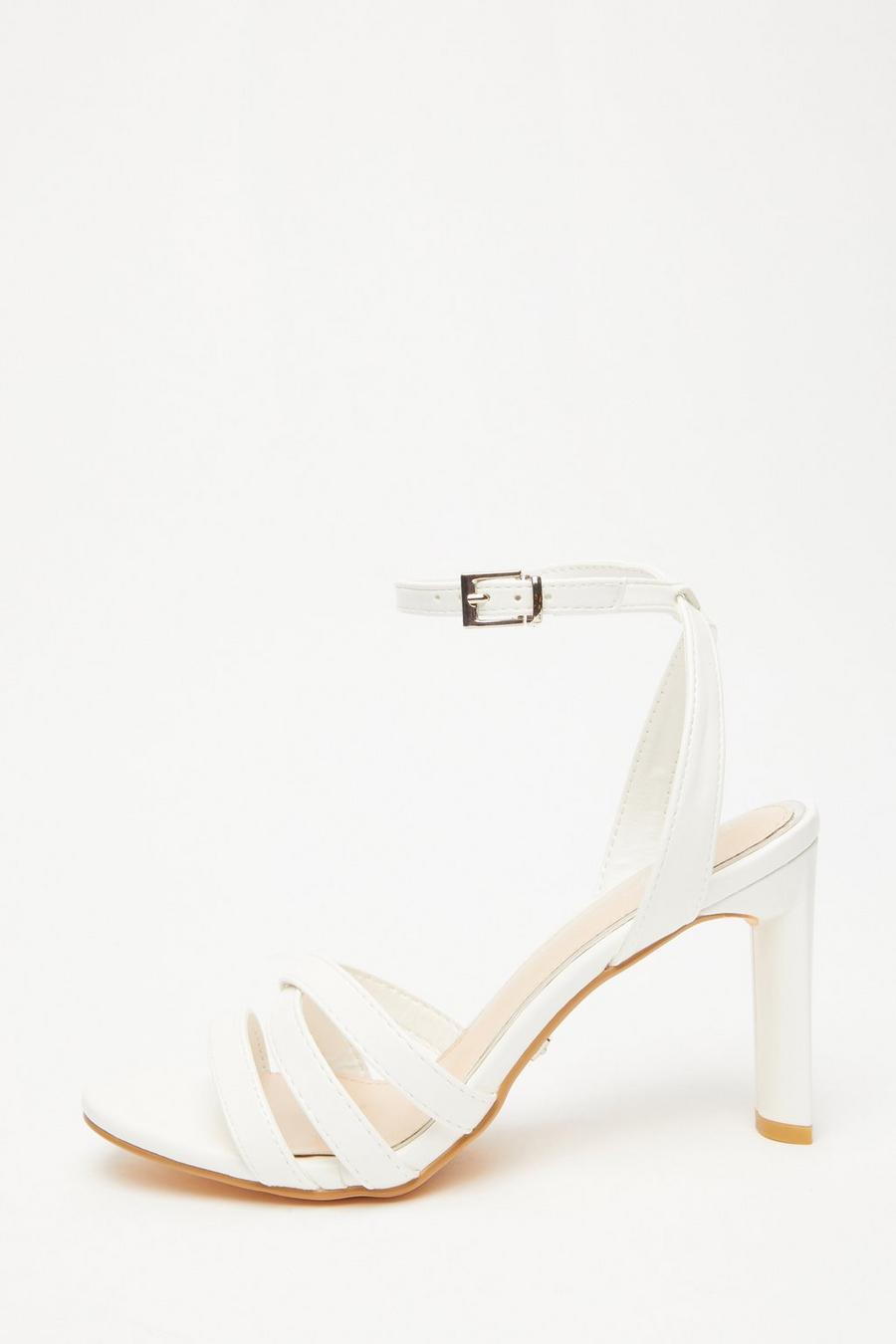 White heeled clearance sandals uk