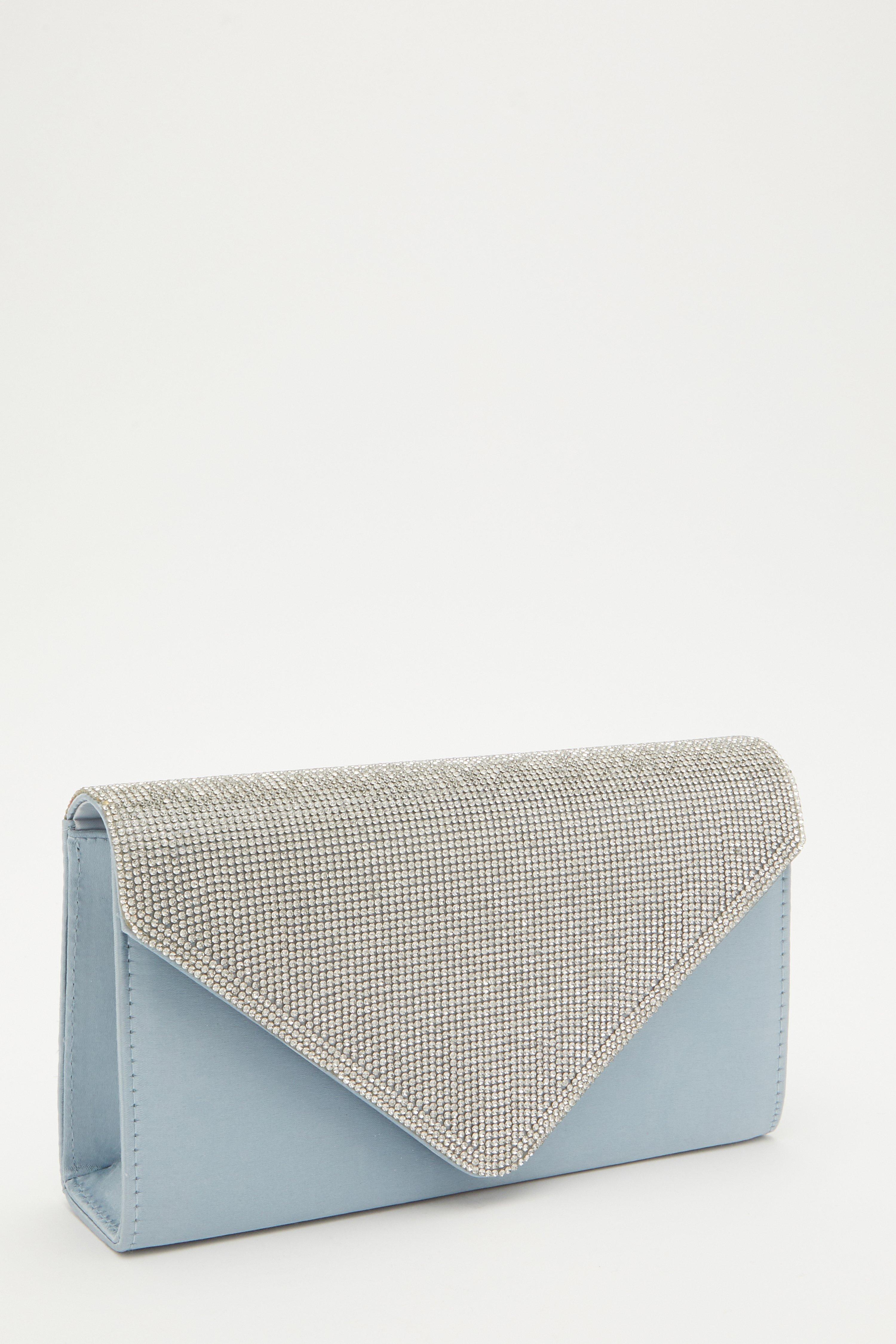 Pale blue evening bag sales