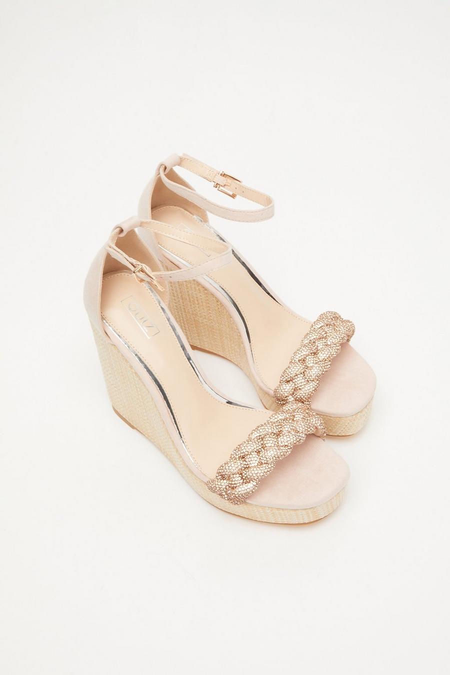 Quiz rose gold on sale wedges