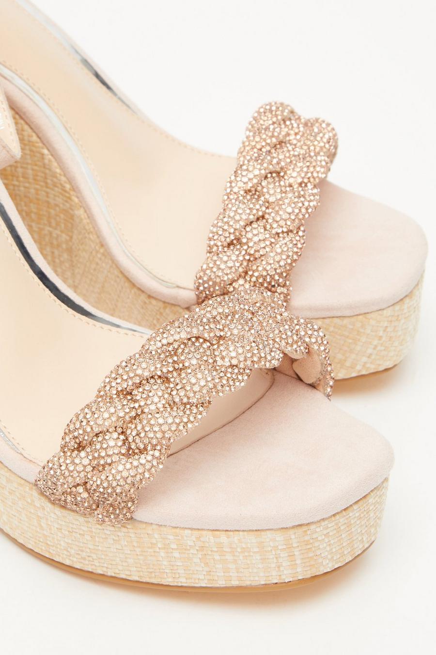 Blush colored wedge outlet sandals