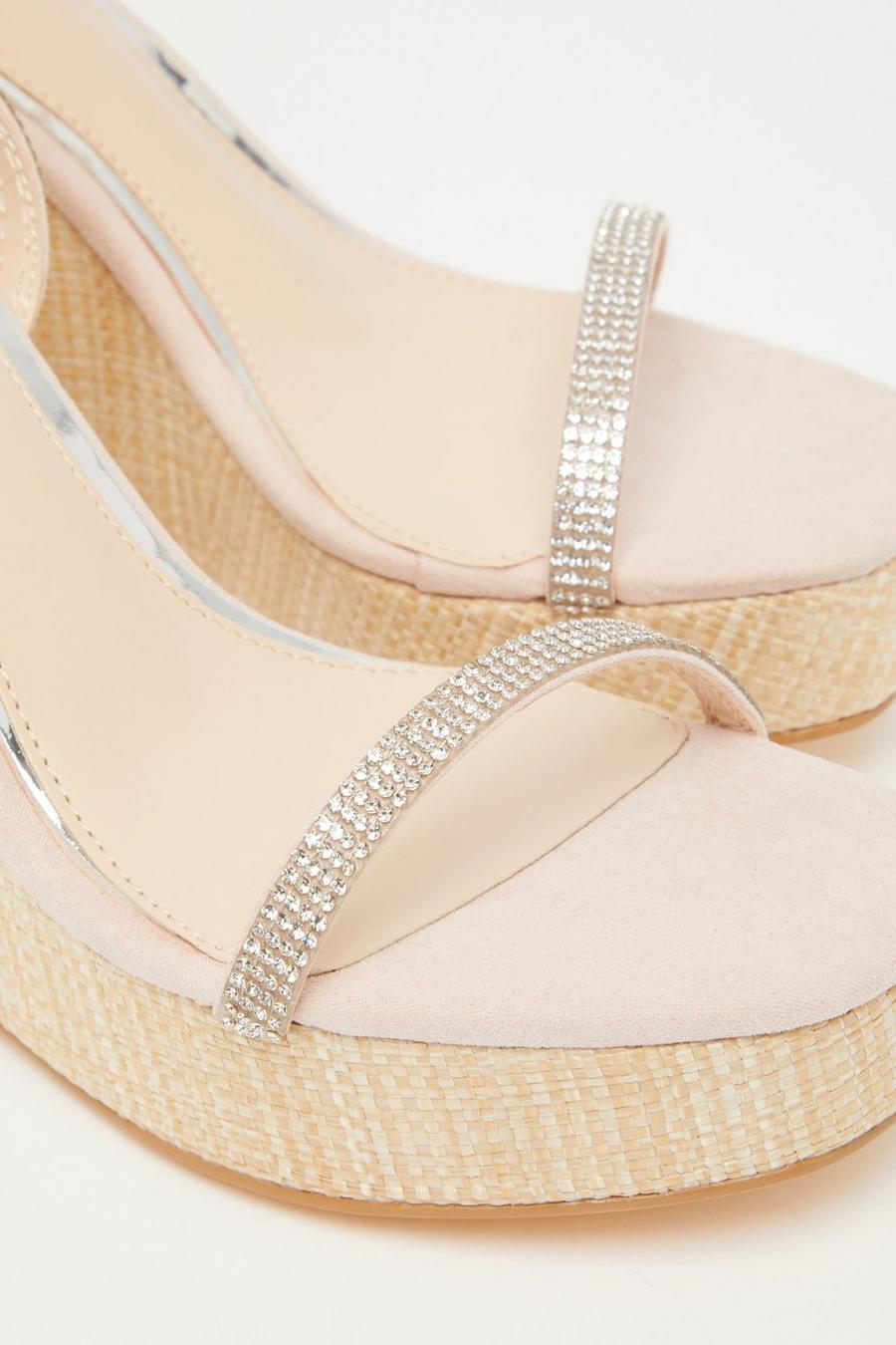 Nude strappy wedges hot sale