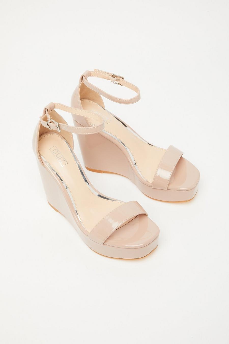 Nude formal wedges sale