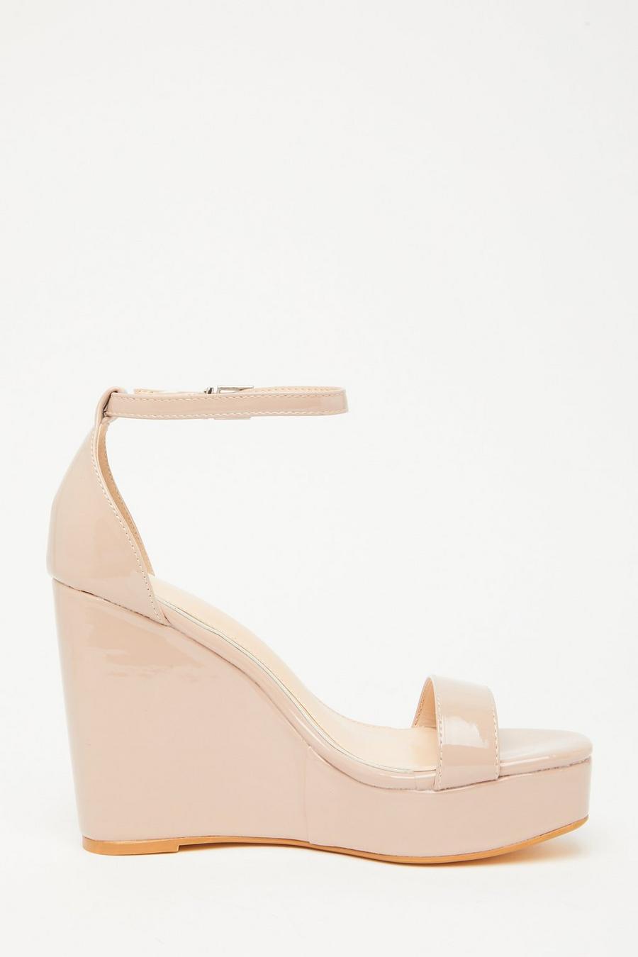 Nude hot sale formal wedges