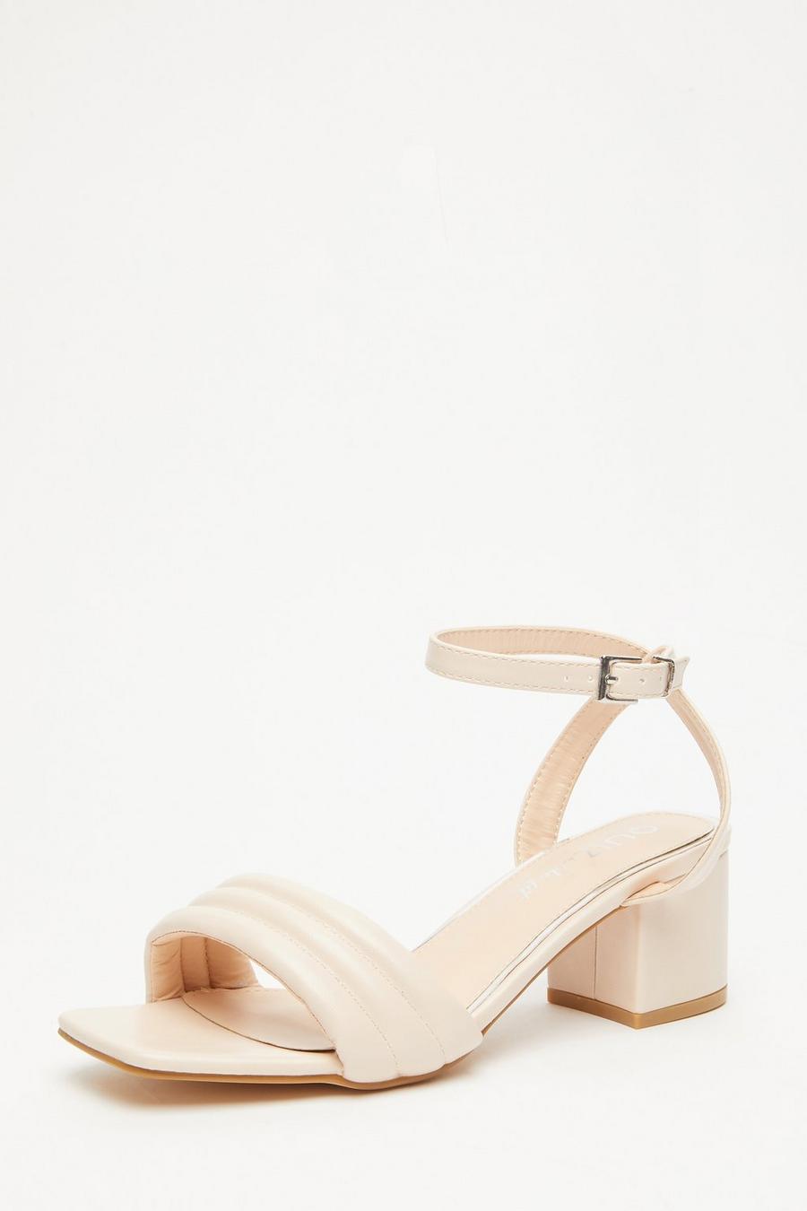 Nude low block on sale heel