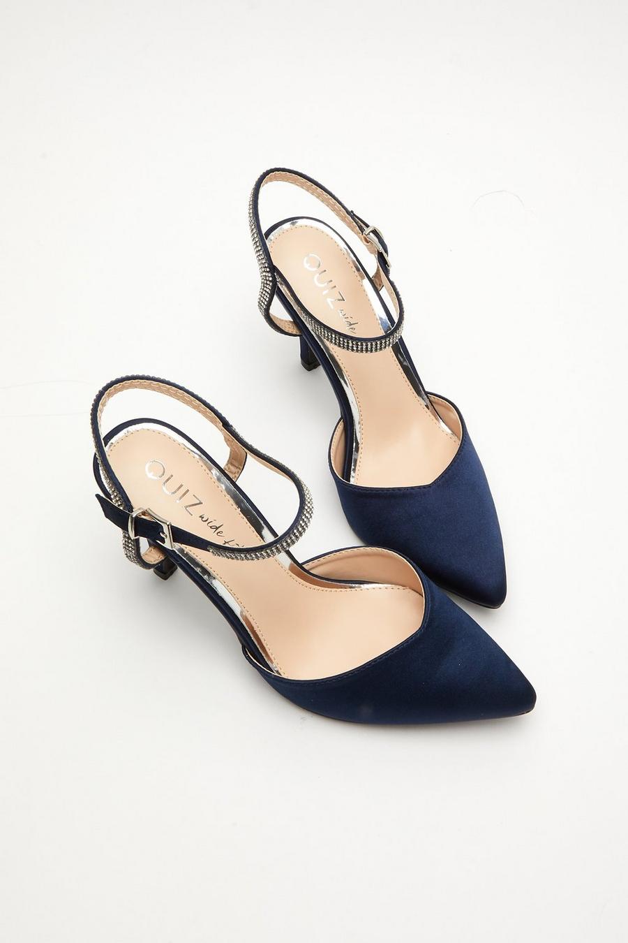 Wide fit navy discount heels