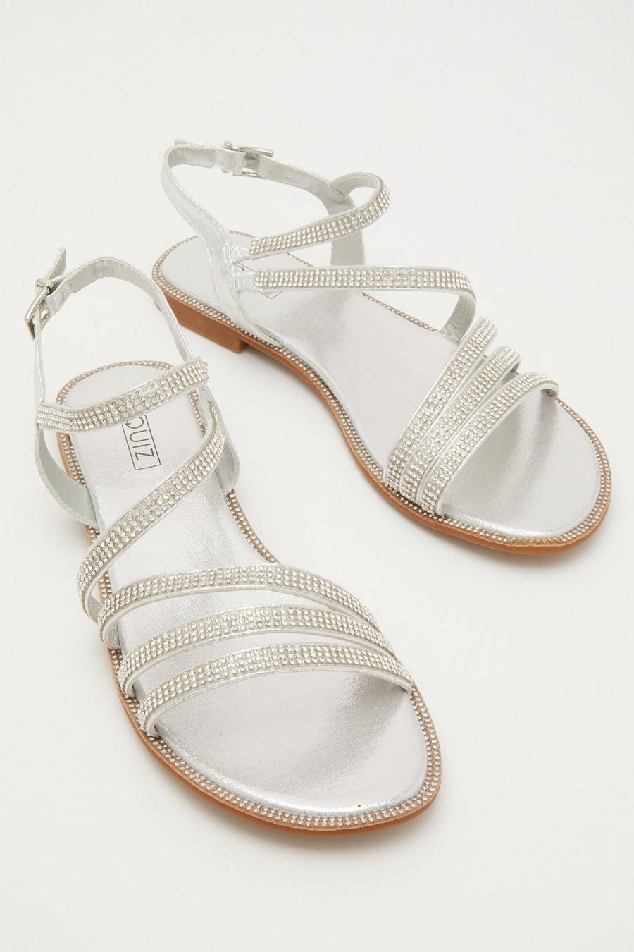 Dsw silver flat on sale sandals