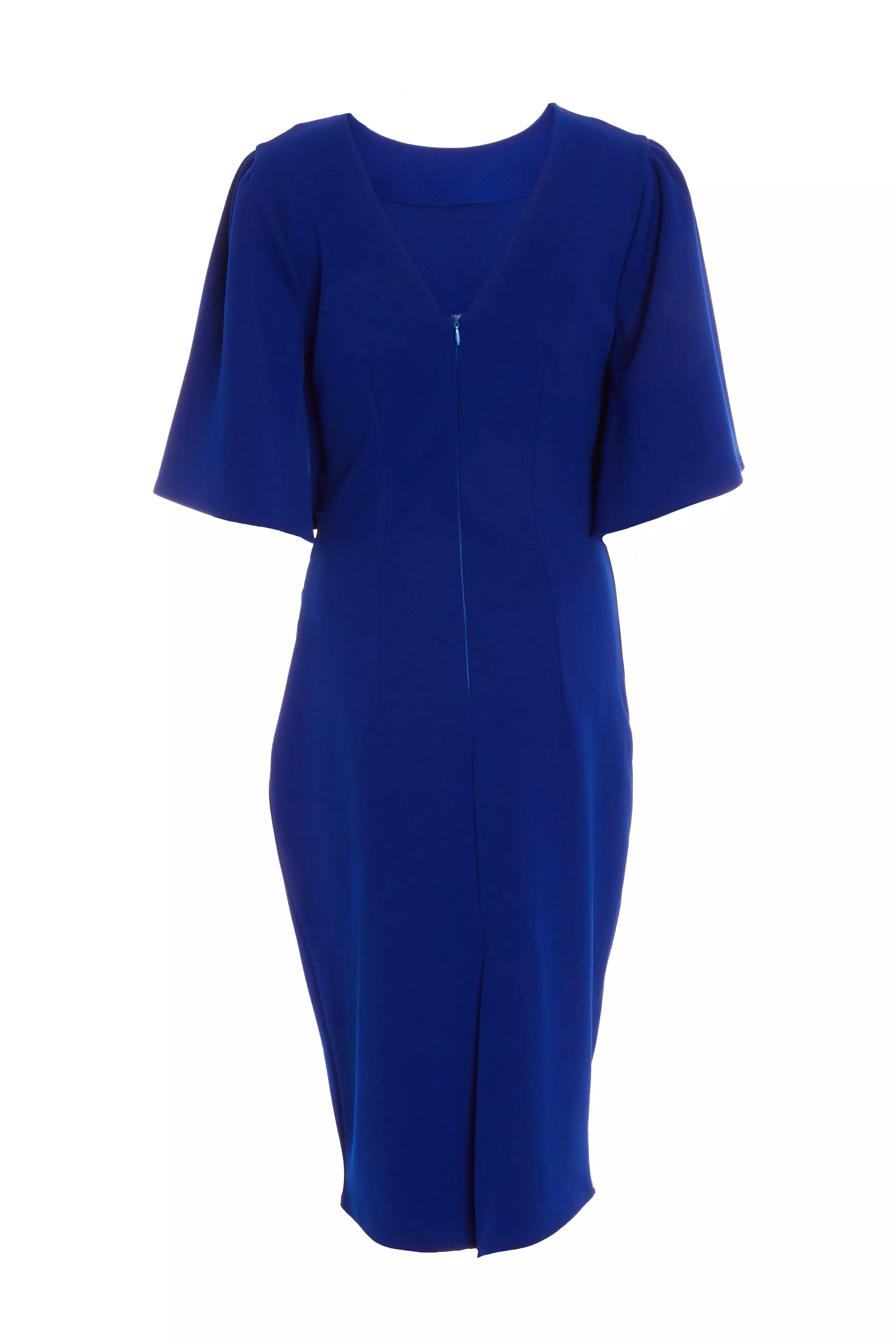 Blue Half Sleeve Midi Dress - QUIZ Clothing