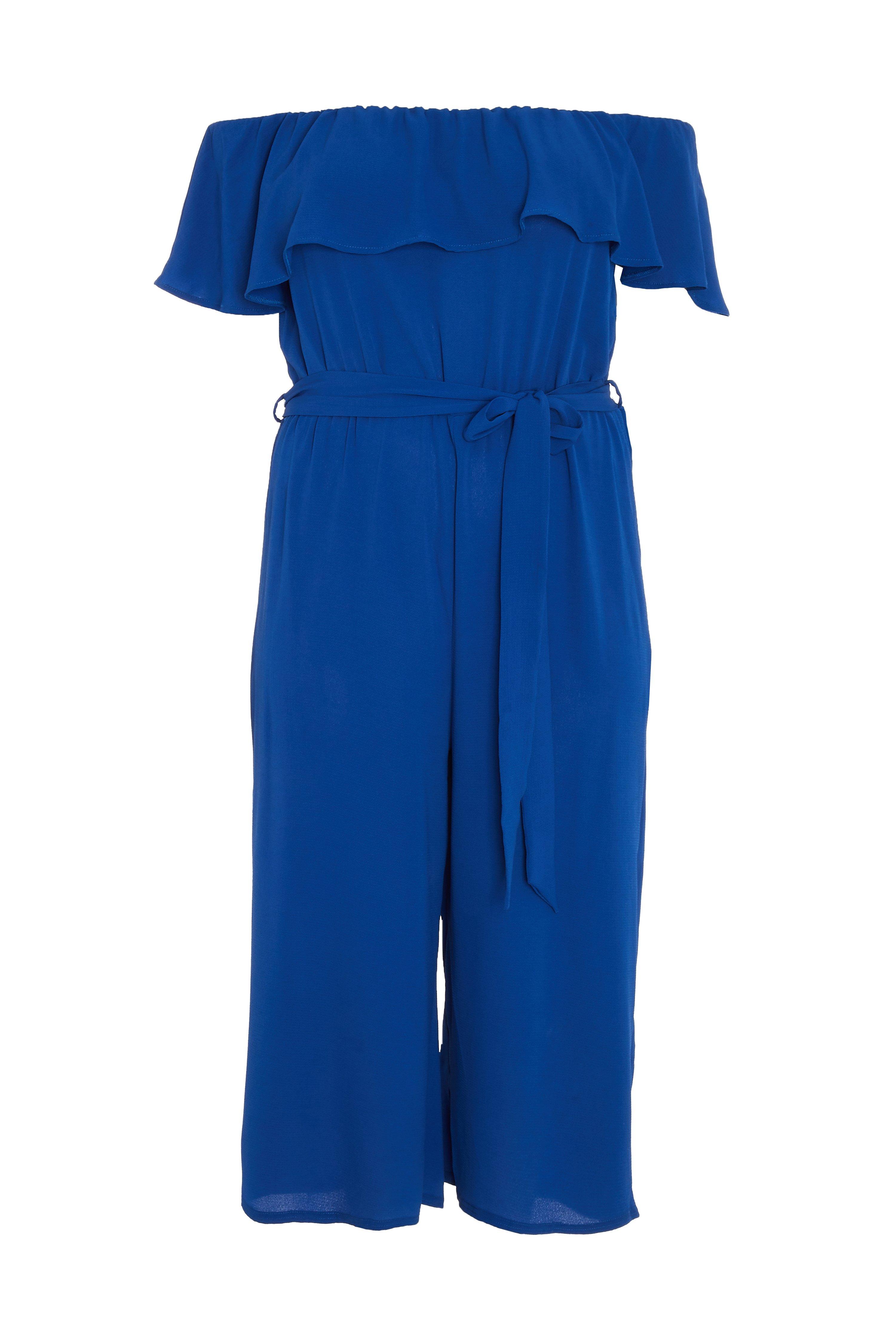 Oasis blue bardot store jumpsuit