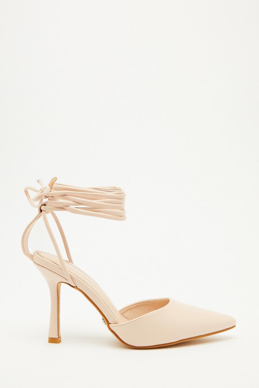 Tie on sale nude heels