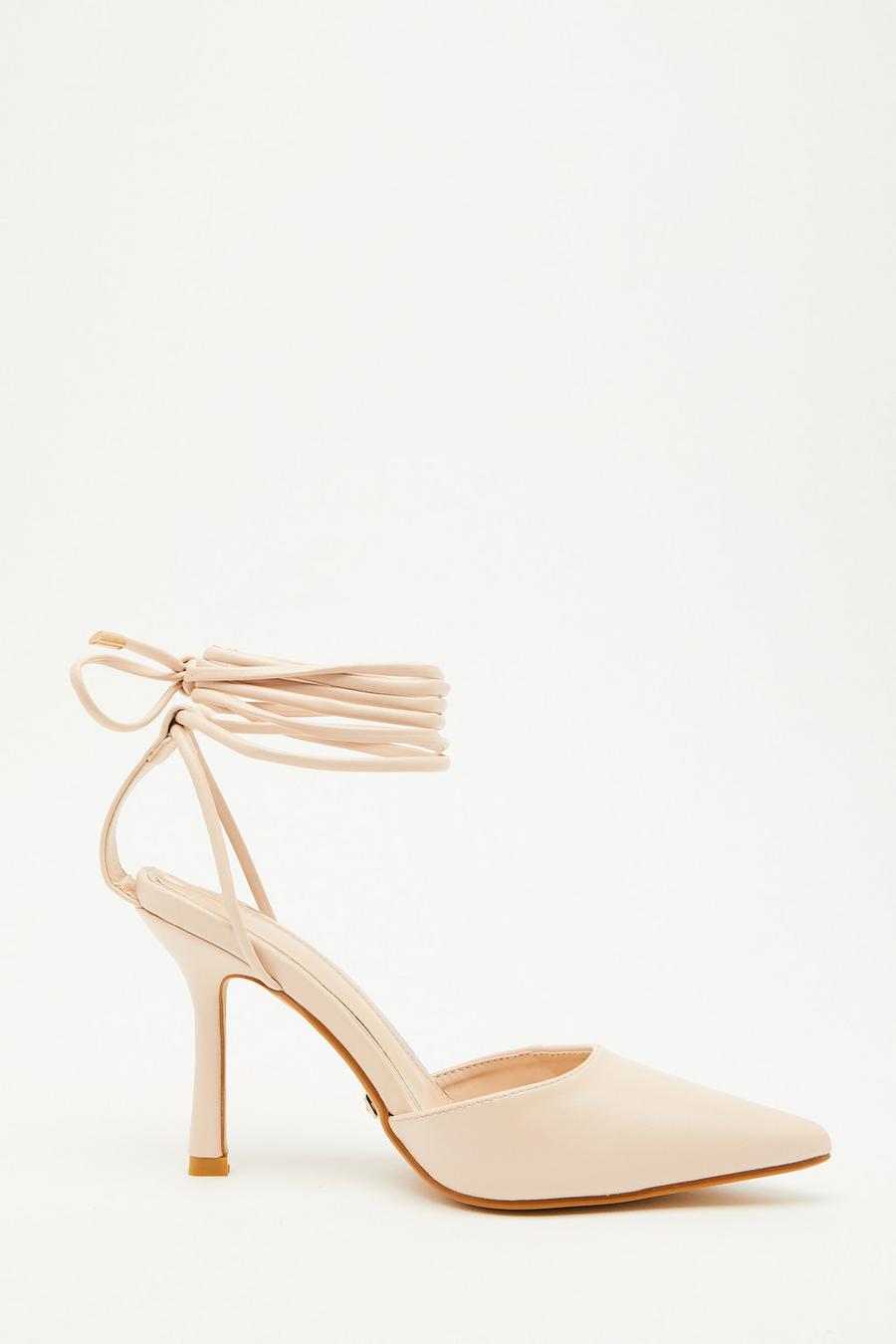 Nude heels with hot sale ankle strap